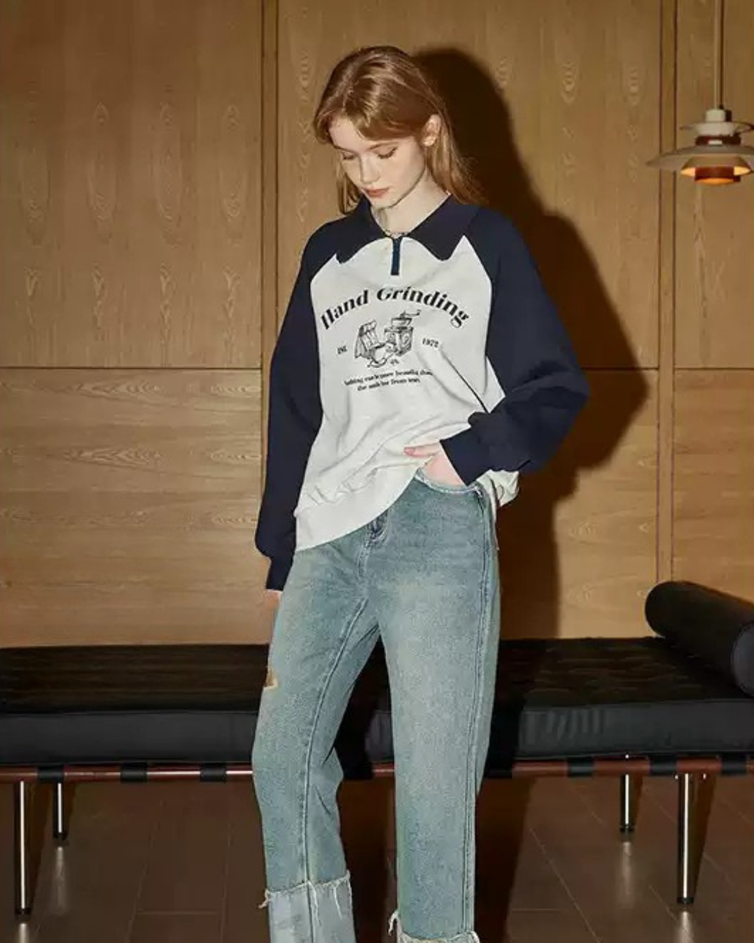 ラペルハーフジップ(トップス・全1色)