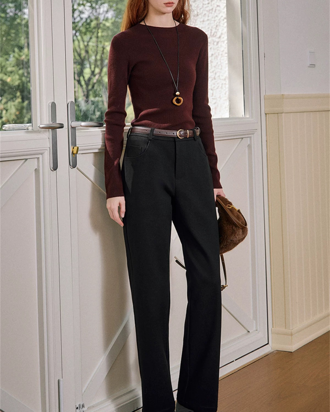 ハイウエストルーズスラックス(パンツ・全1色)