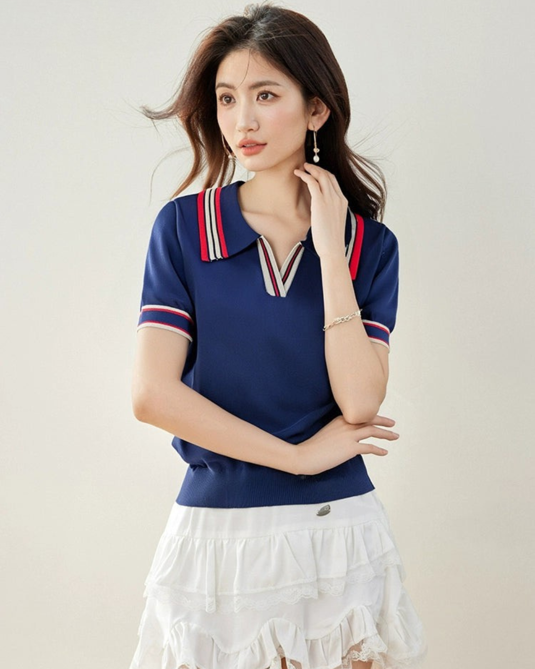 ラペルパフスタイルトップ(セットアップ・全1色)