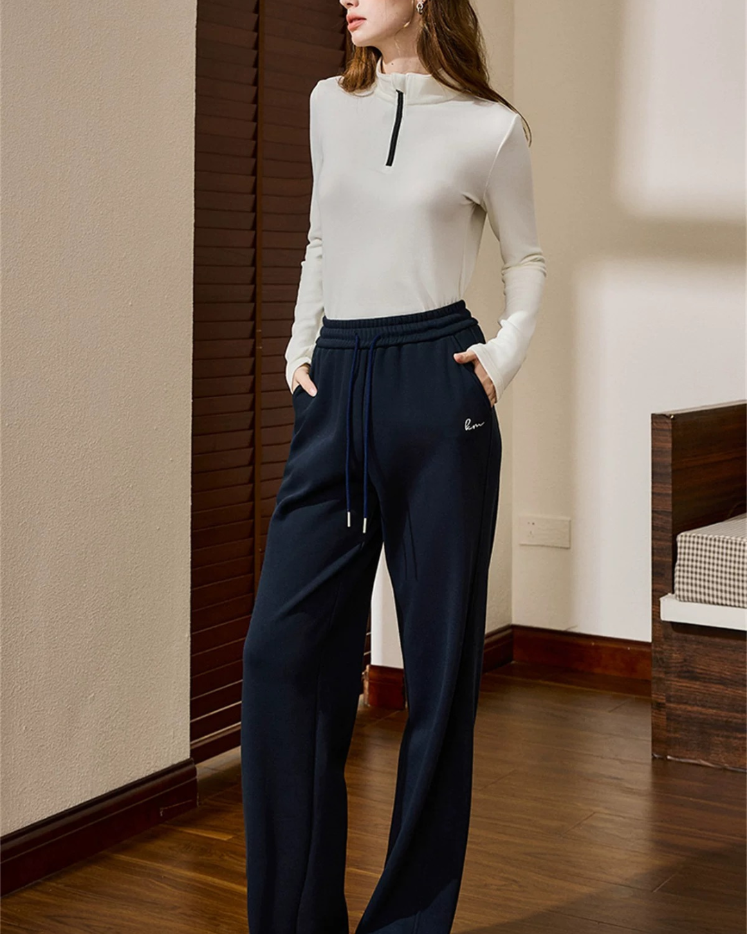 セミジッパーシャツ(トップス・全1色)