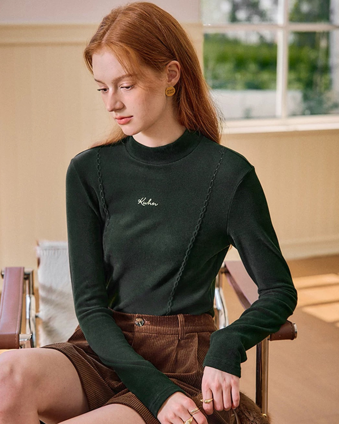 セミタートルネックシャツ(トップス・全4色)