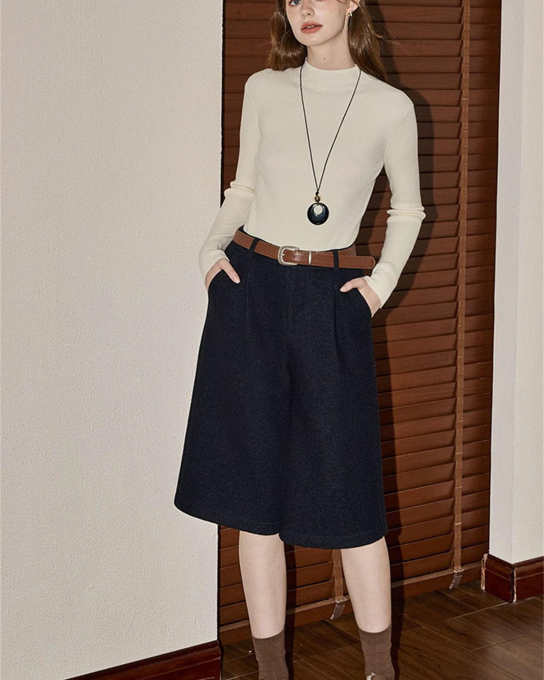 レイジードレープストレートスラックス(パンツ・全1色)