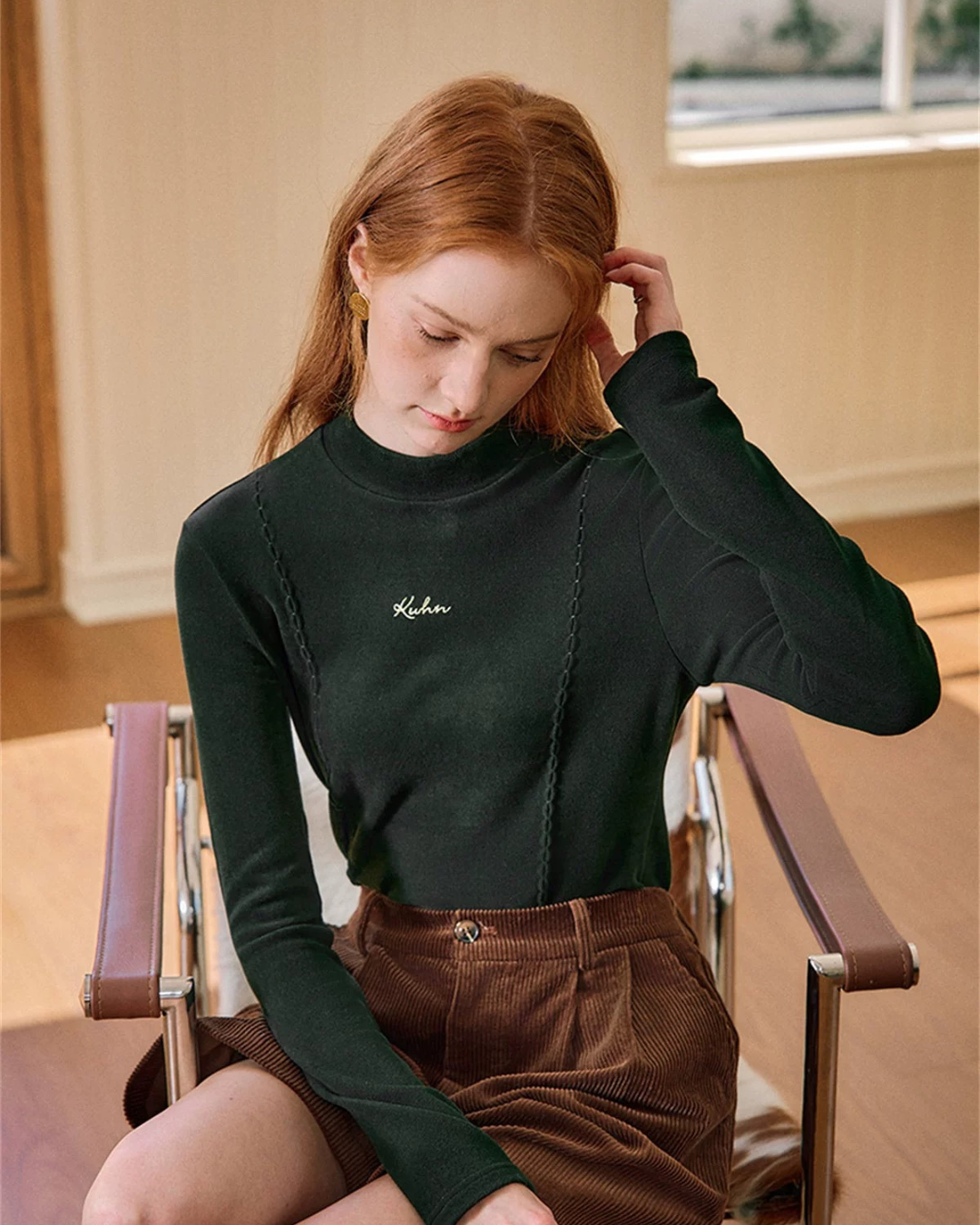 セミタートルネックシャツ(トップス・全4色)