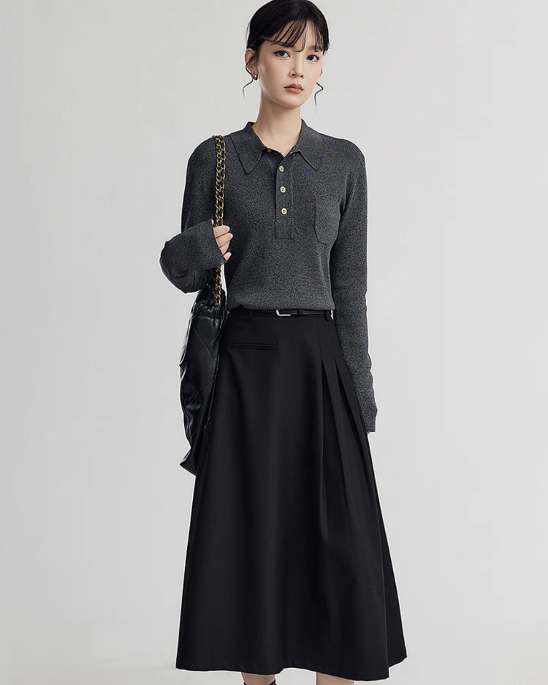 フレンチヴィンテージニットシャツ(トップス・全3色)