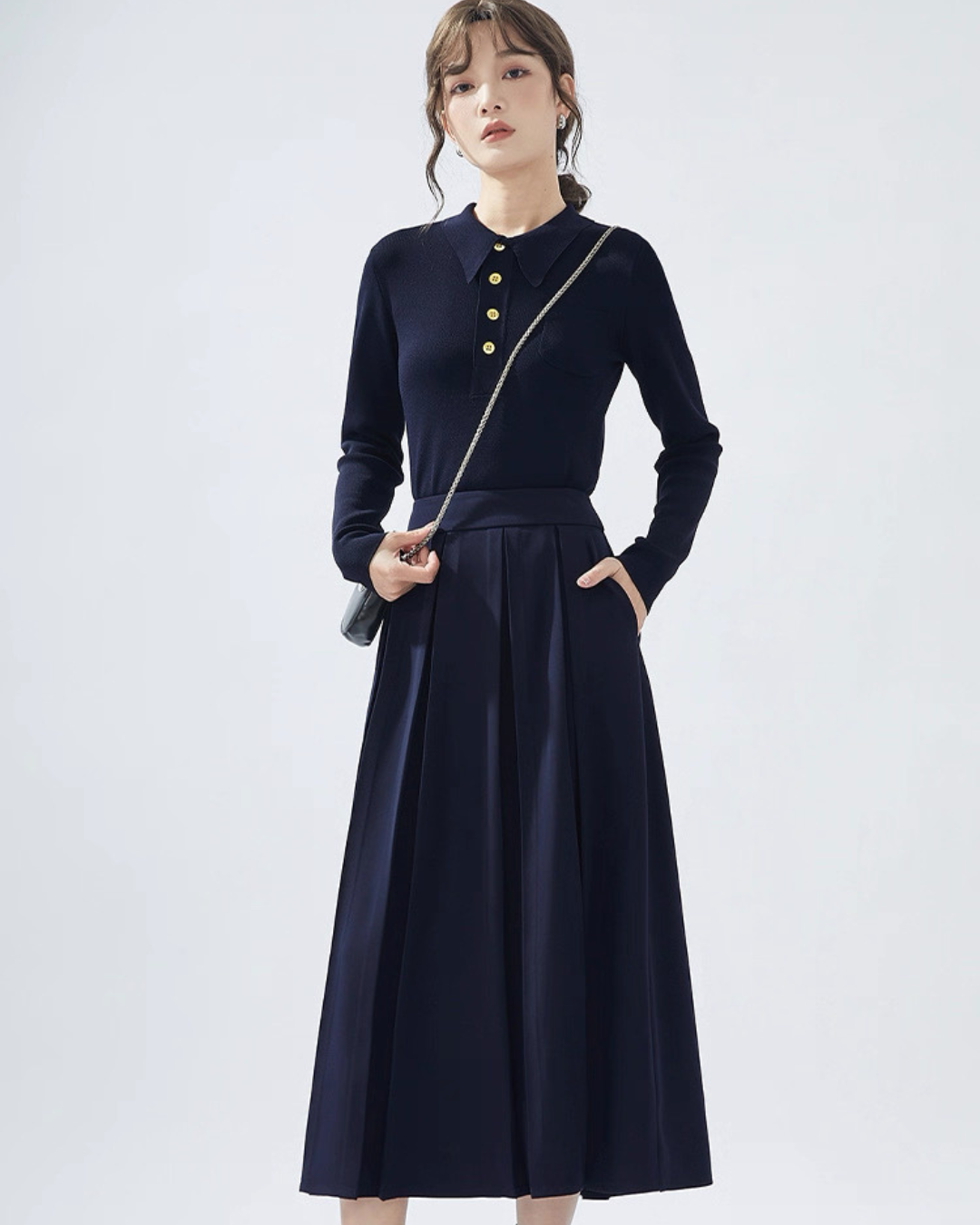 フレンチヴィンテージニットシャツ(トップス・全3色)