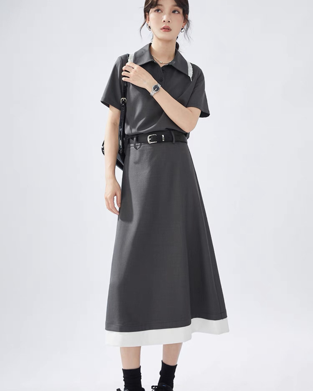 コントラストポロシャツTシャツ(トップス・全1色)