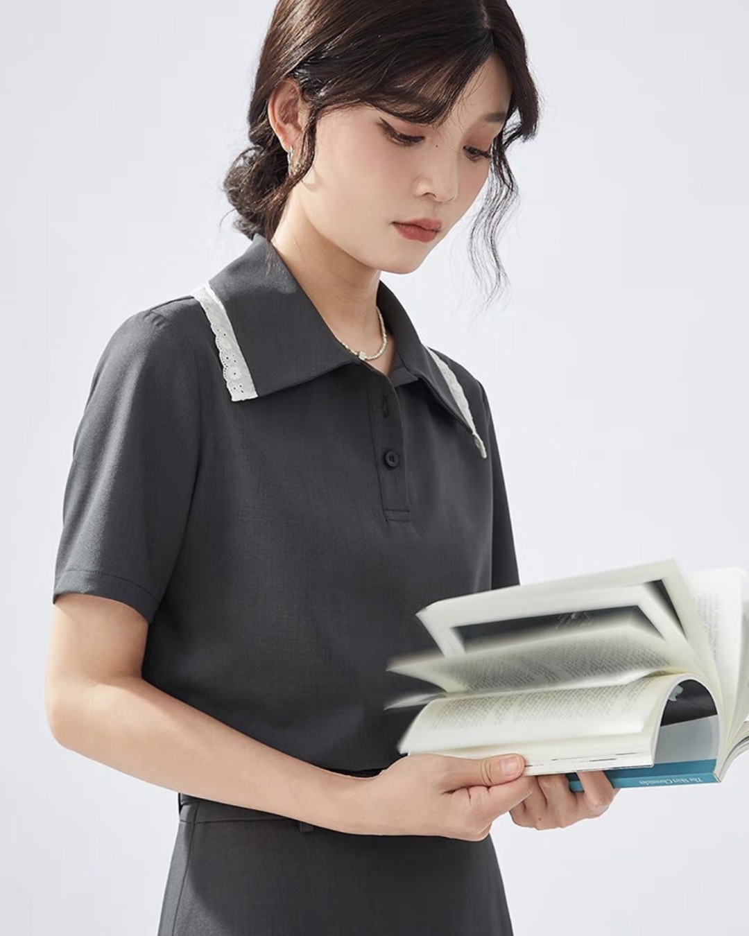 コントラストポロシャツTシャツ(トップス・全1色)