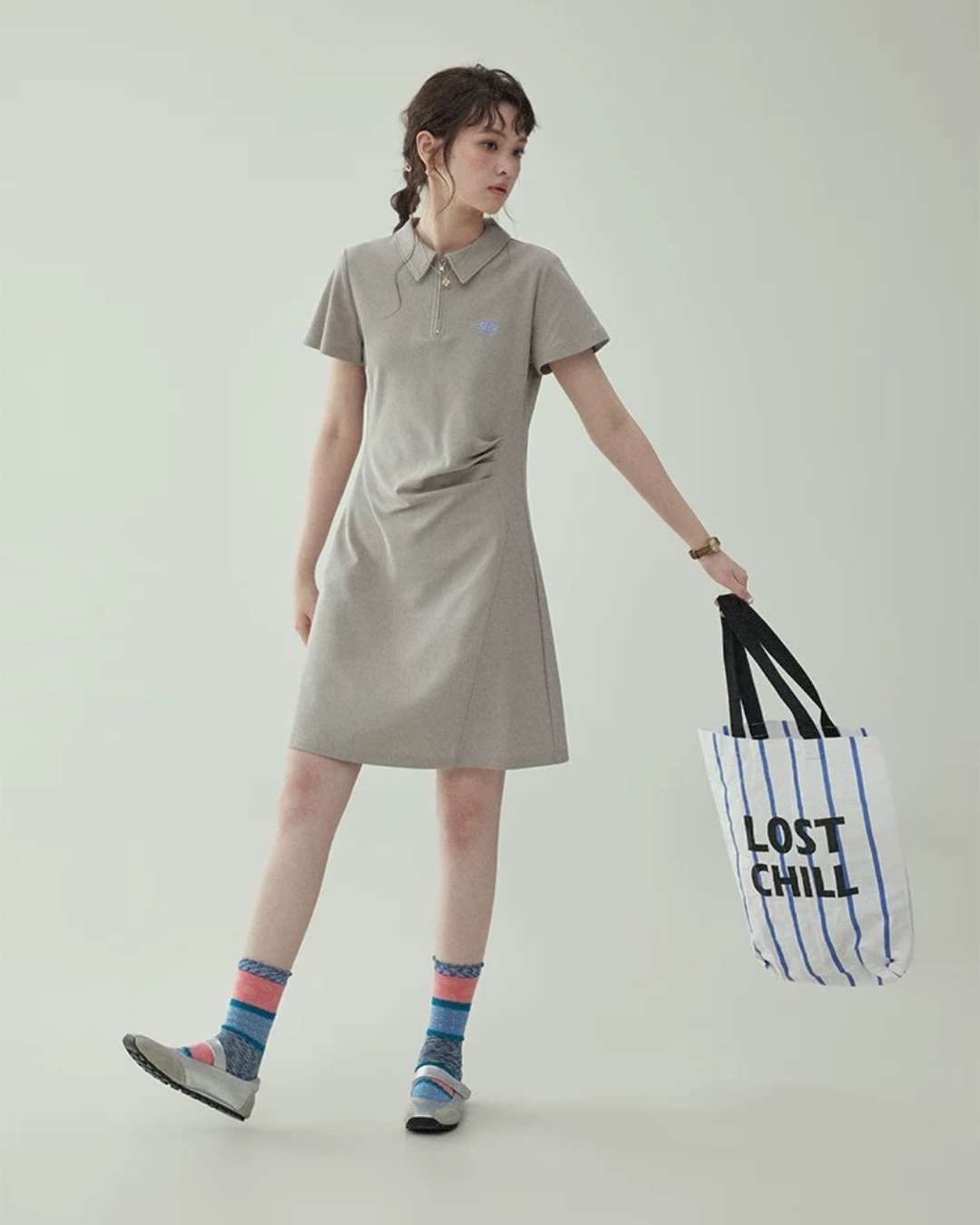 ミドル丈スカートワンピース(ワンピース・全1色)