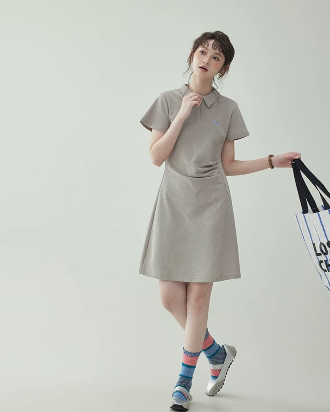 ミドル丈スカートワンピース(ワンピース・全1色)