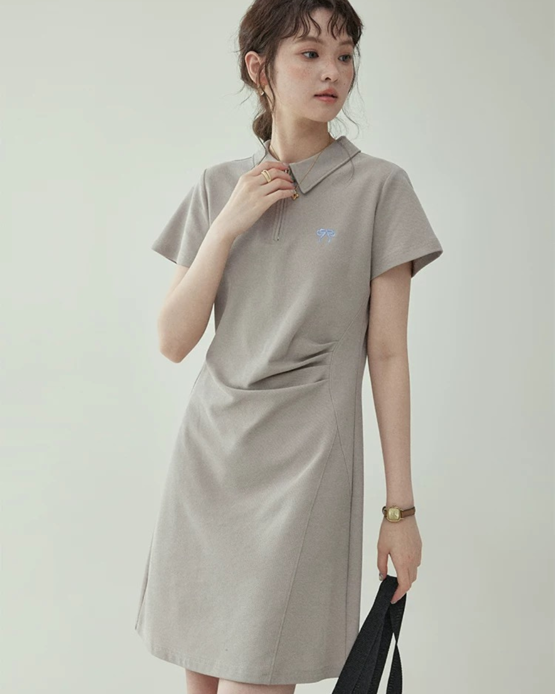 ミドル丈スカートワンピース(ワンピース・全1色)