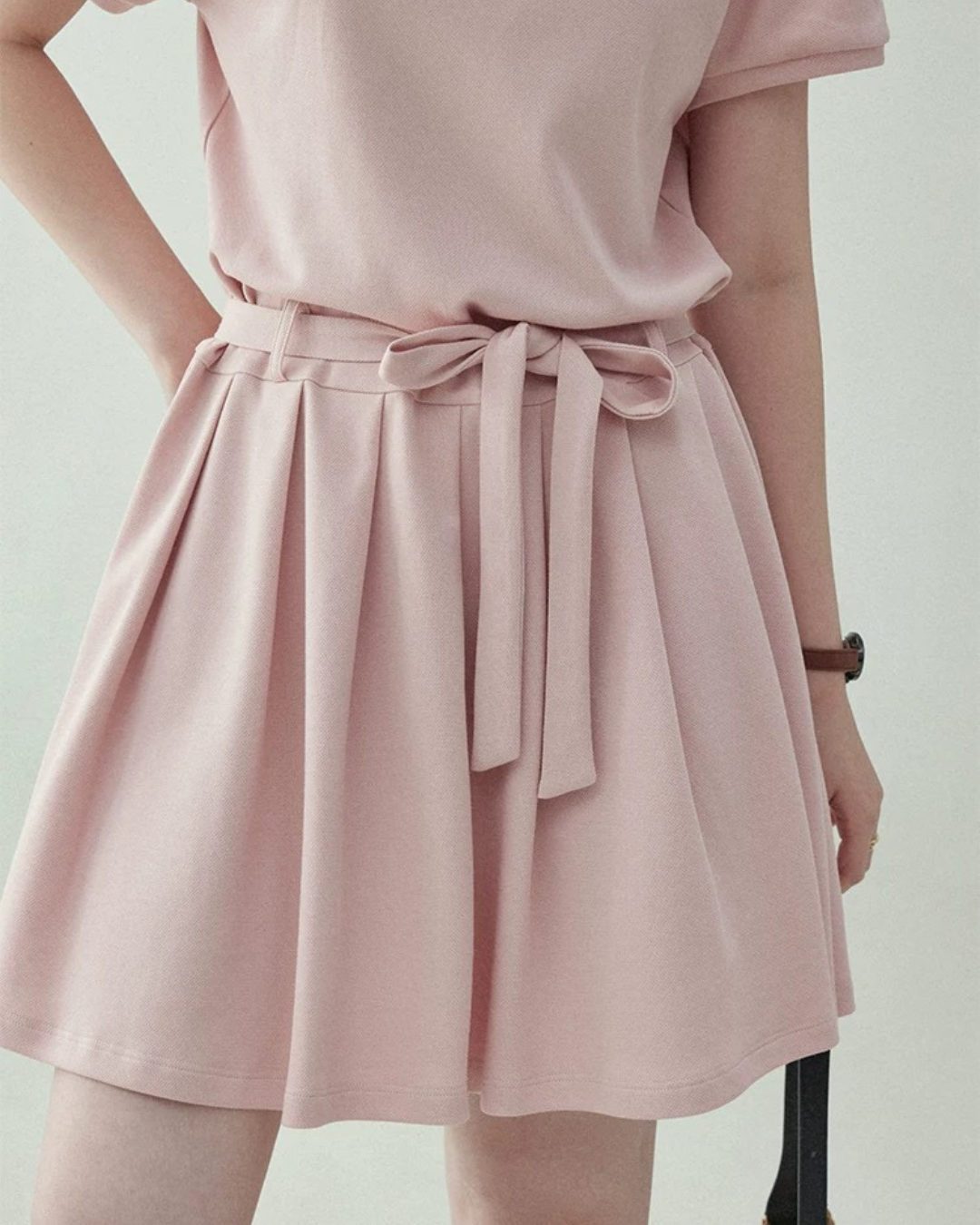 ピンクレースアップワンピース(ワンピース・全1色)