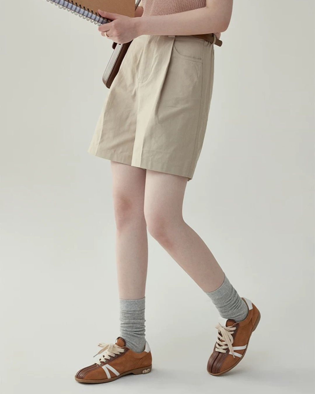 ハイウエストカジュアルカーゴショーツ(パンツ・全2色)