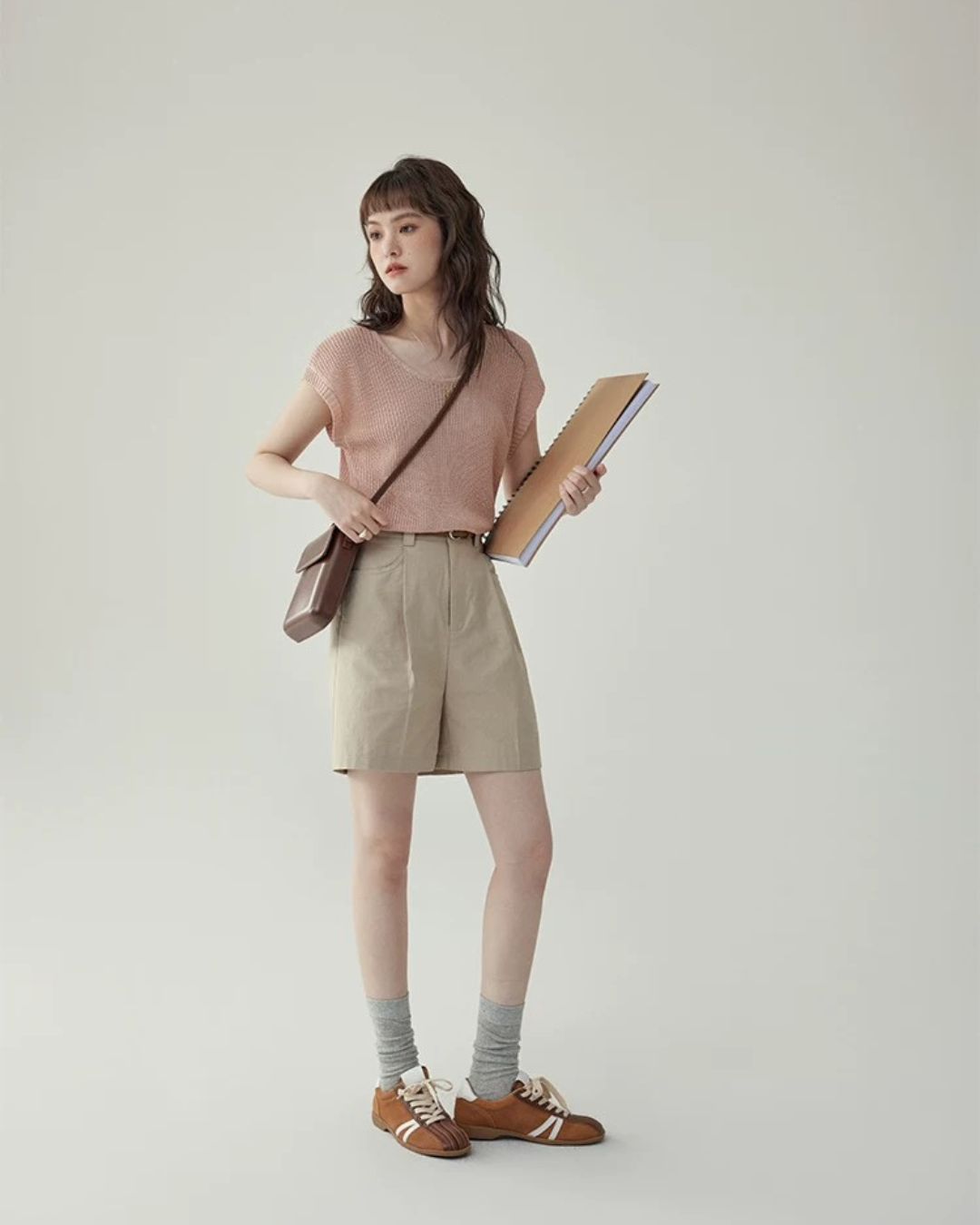 ハイウエストカジュアルカーゴショーツ(パンツ・全2色)