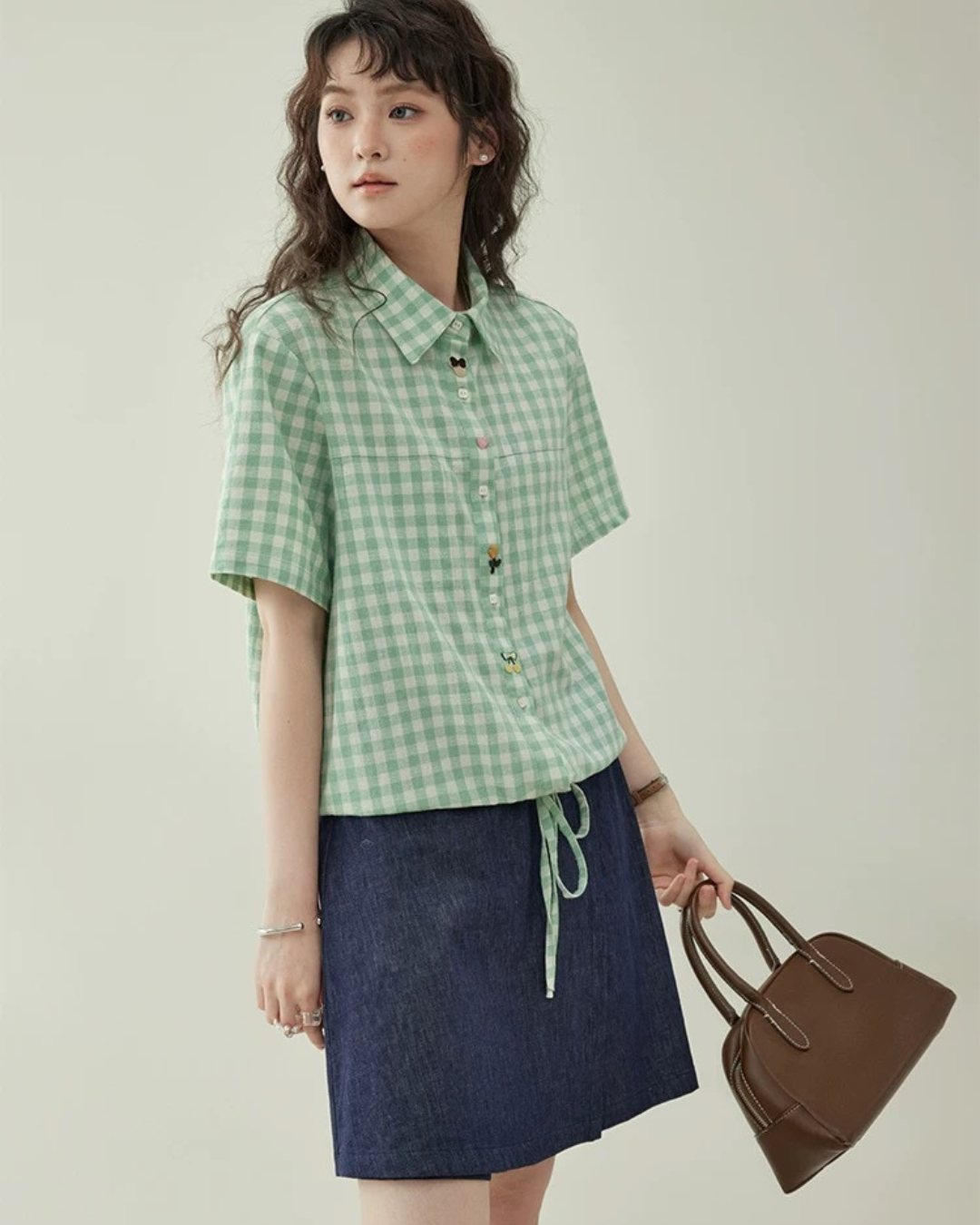 Aラインデニムキュロット(スカート・全1色)