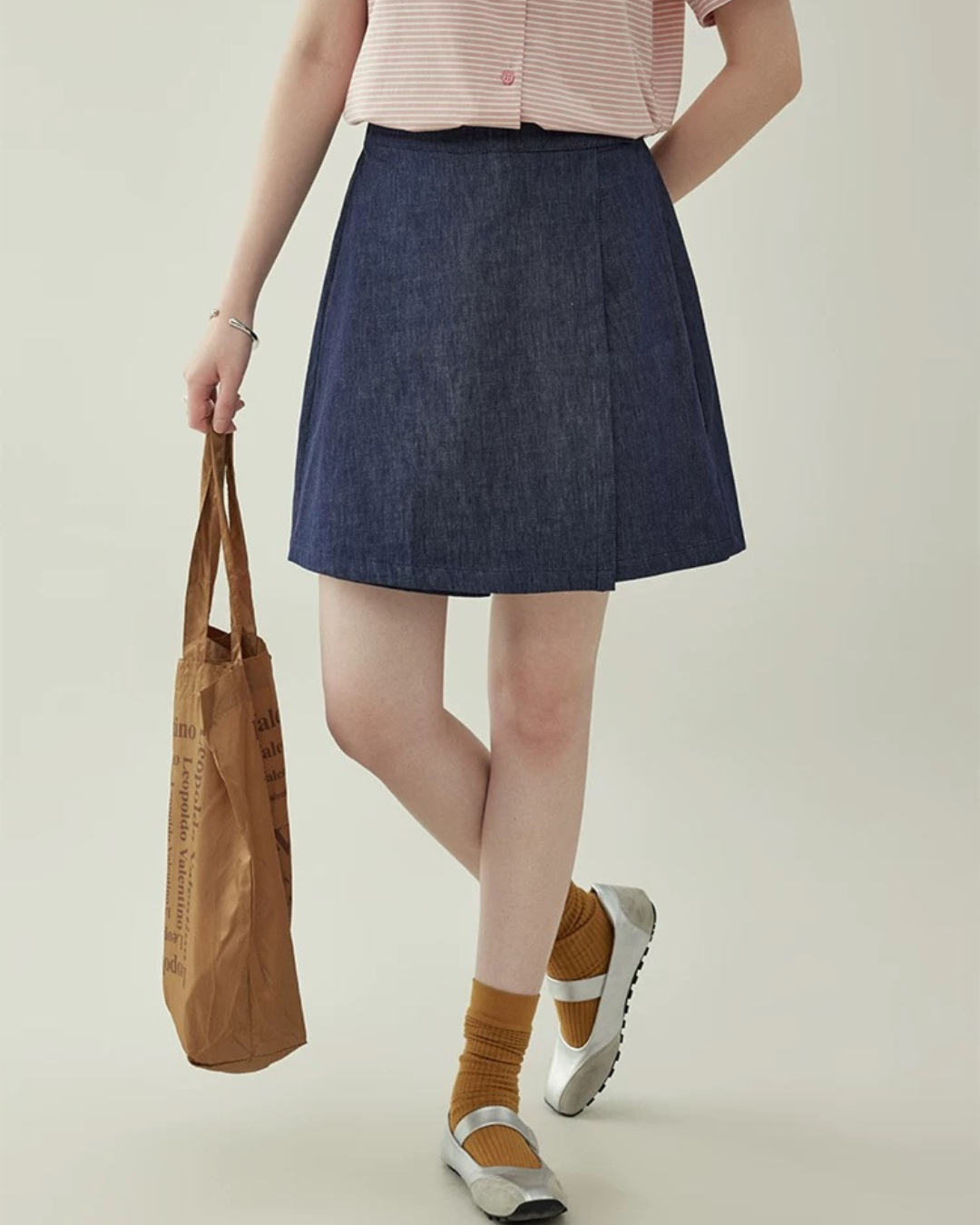 Aラインデニムキュロット(スカート・全1色)