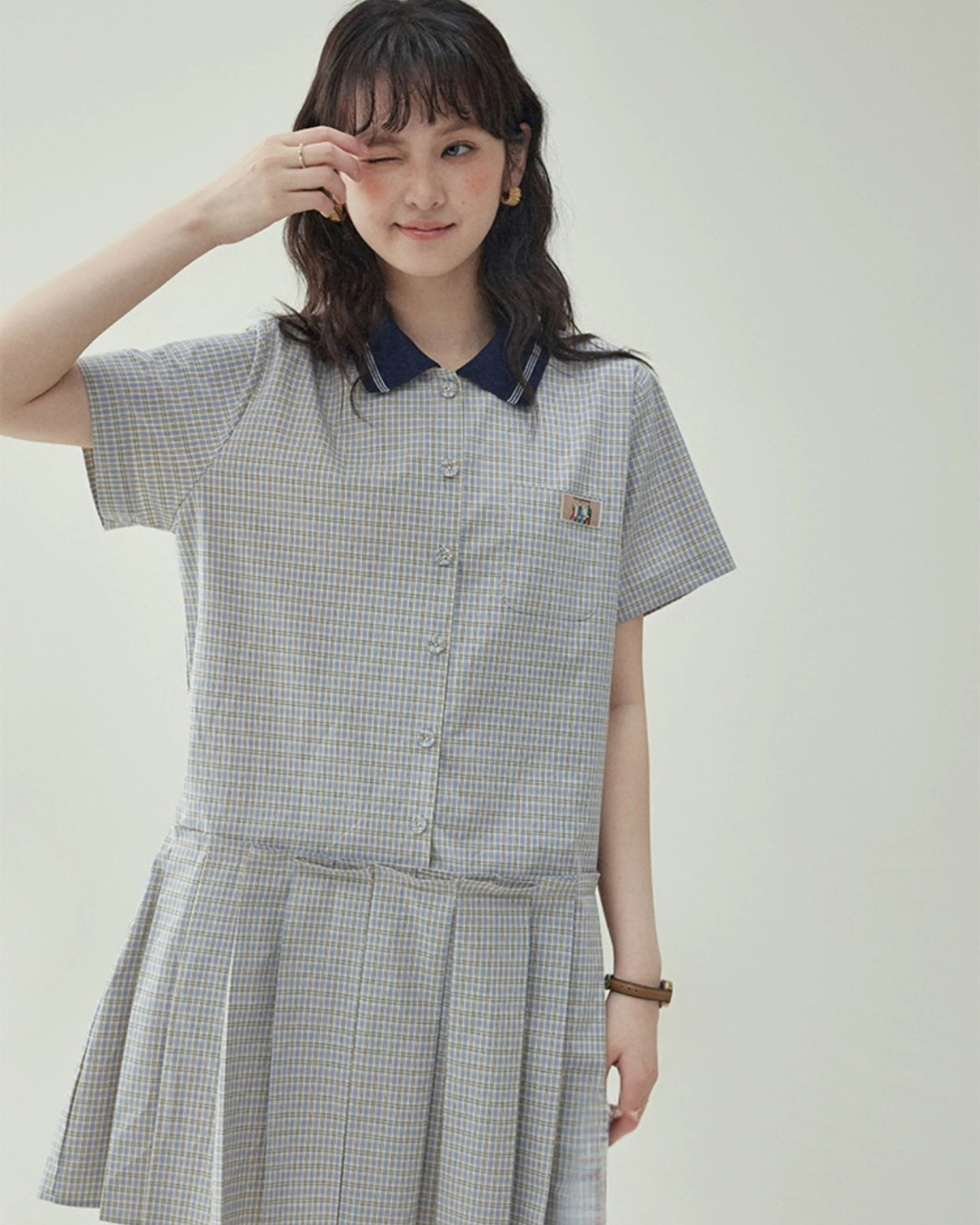 コットンプリーツワンピース(ワンピース・全1色)