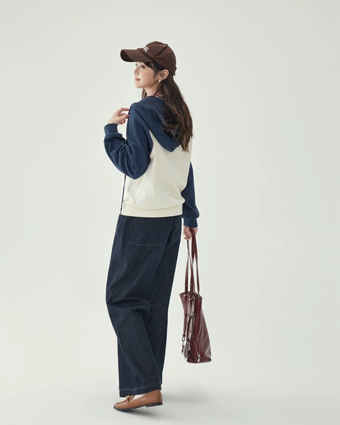 長袖フード付きスウェットTシャツ(トップス・全1色)