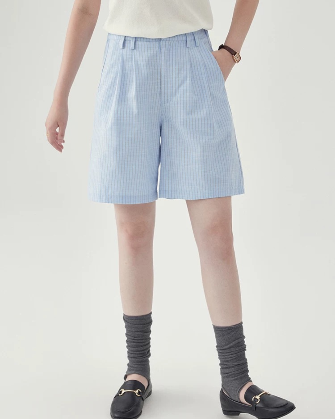 ブルーストライプシャツセット(セットアップ・全1色)