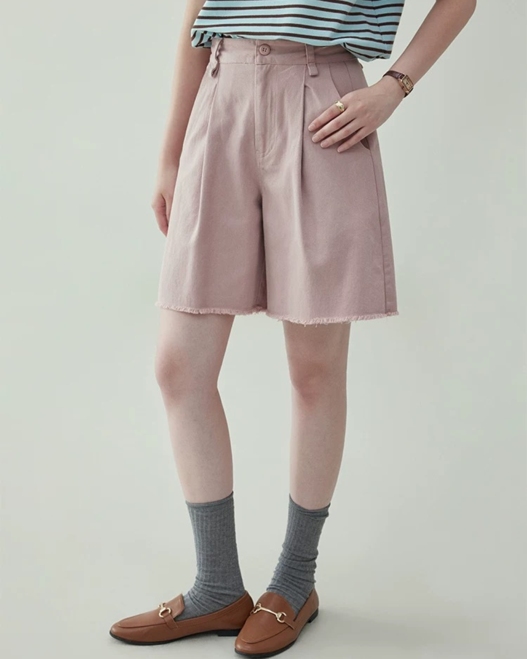 レトロピンクコットンワイドスラックス(パンツ・全1色)