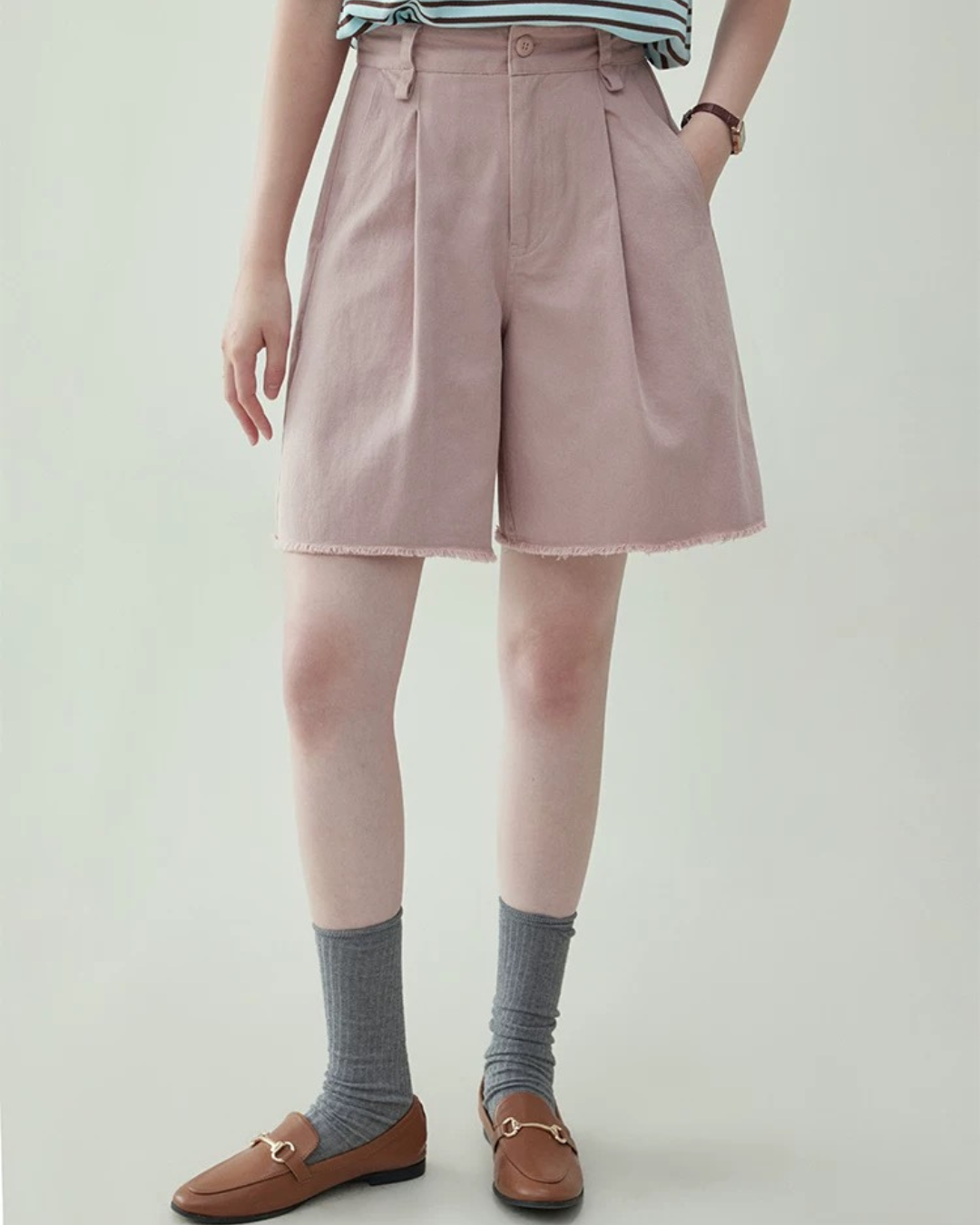 レトロピンクコットンワイドスラックス(パンツ・全1色)