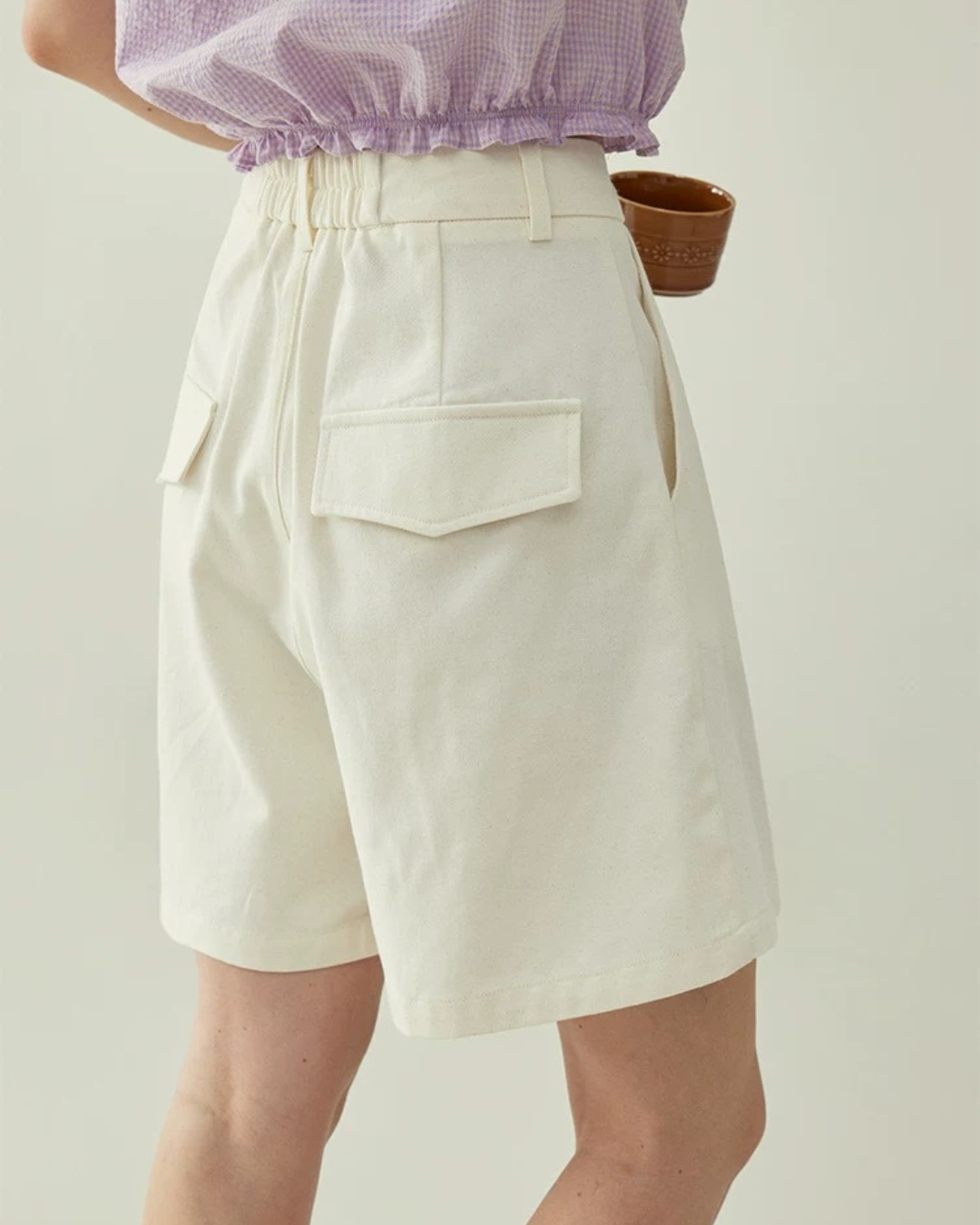 ハイウエストワイドレッグショーツ(パンツ・全1色)