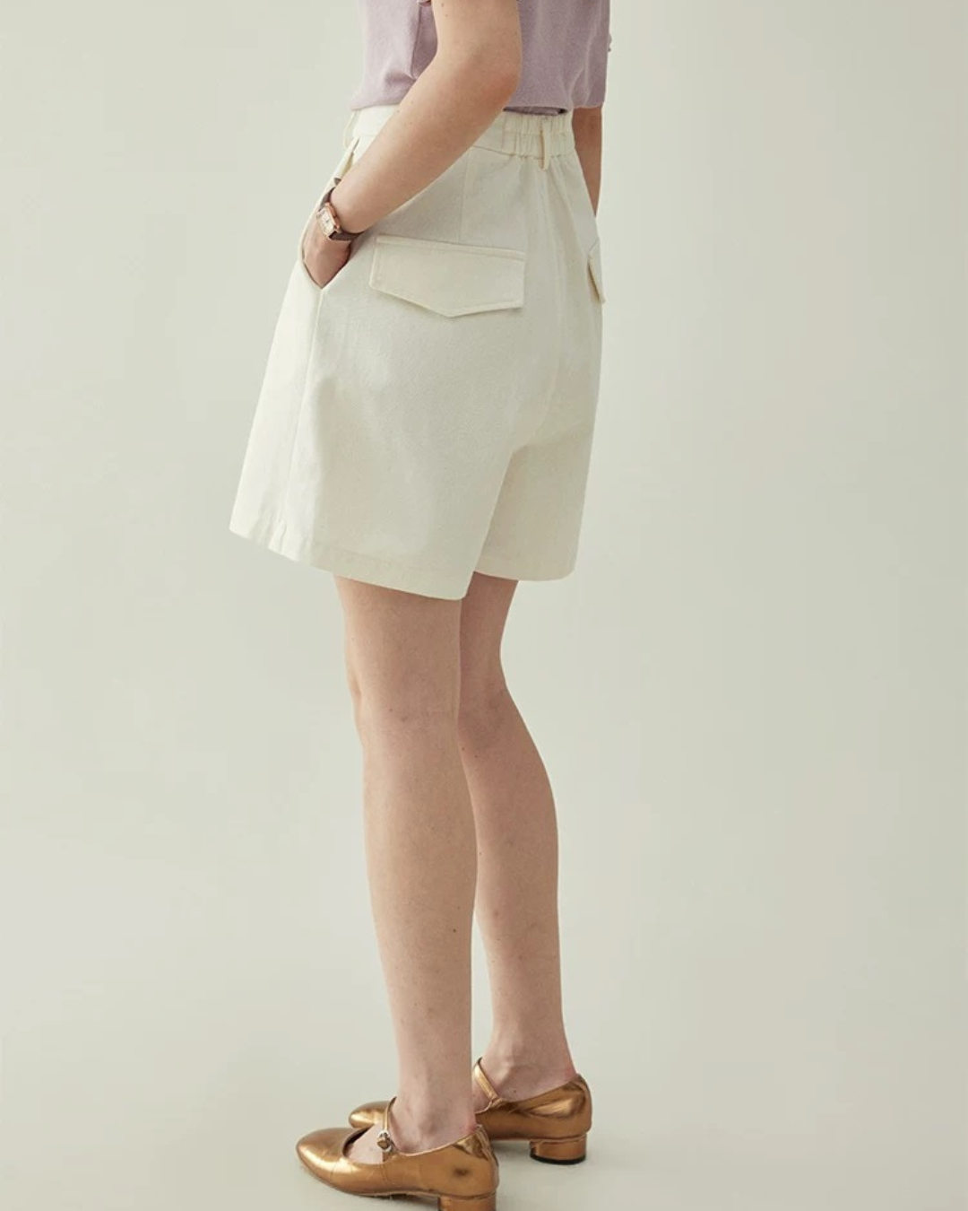 ハイウエストワイドレッグショーツ(パンツ・全1色)