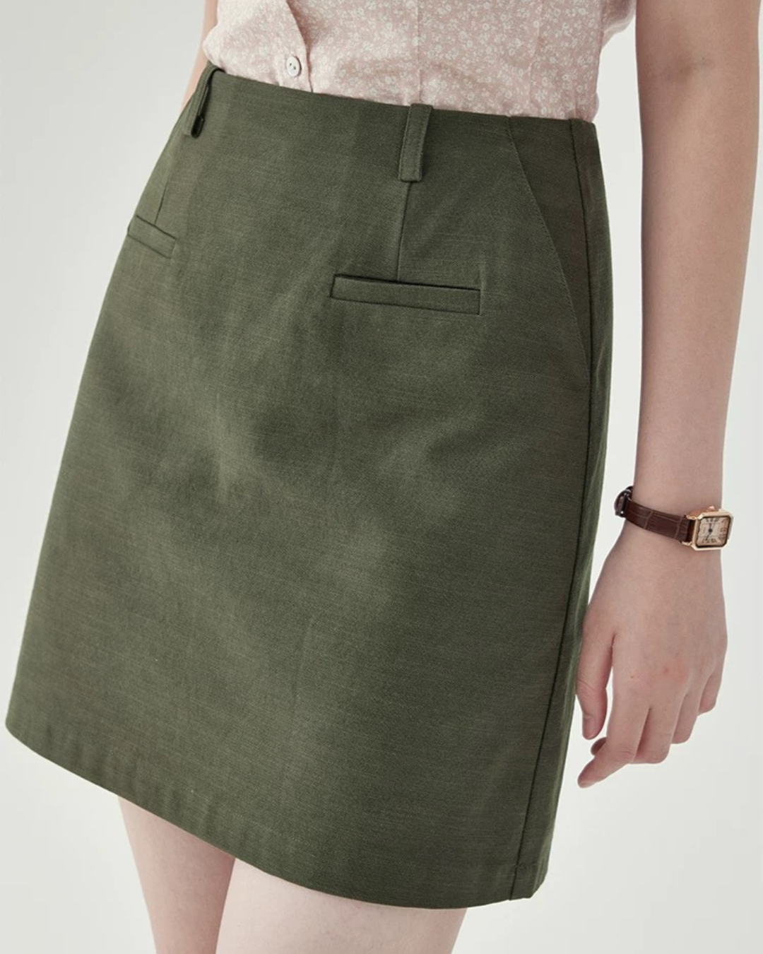 ダークハイウエストAラインスカート(スカート・全1色)