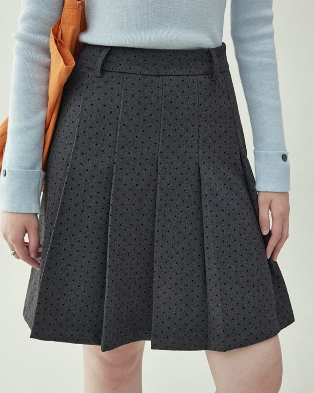 ハイウエストプリーツウールスカート (スカート・全1色)