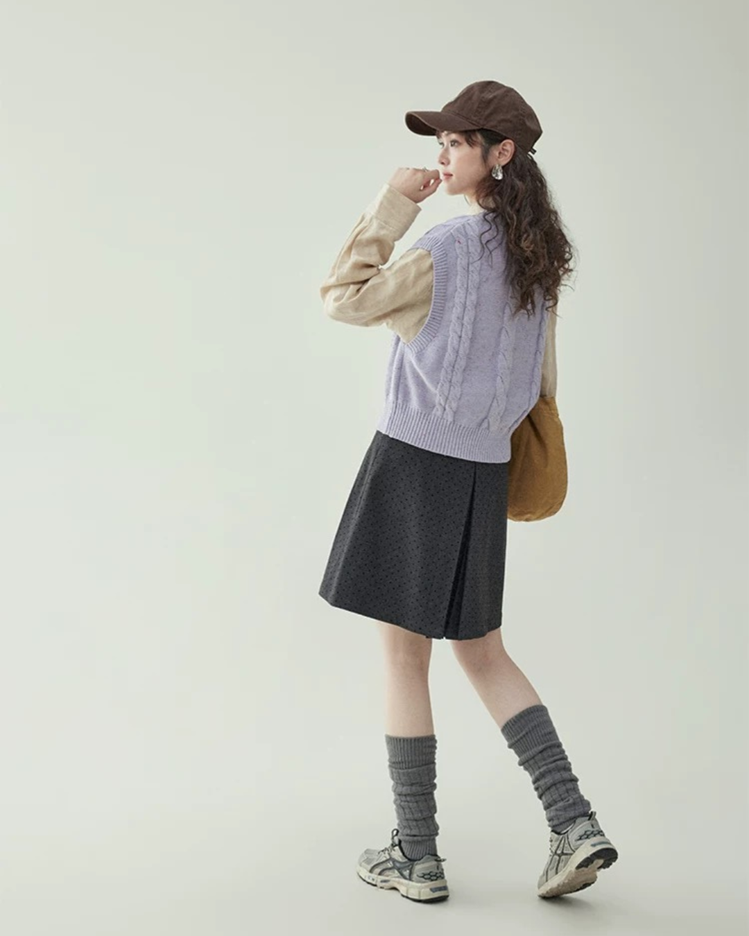 ハイウエストプリーツウールスカート (スカート・全1色)