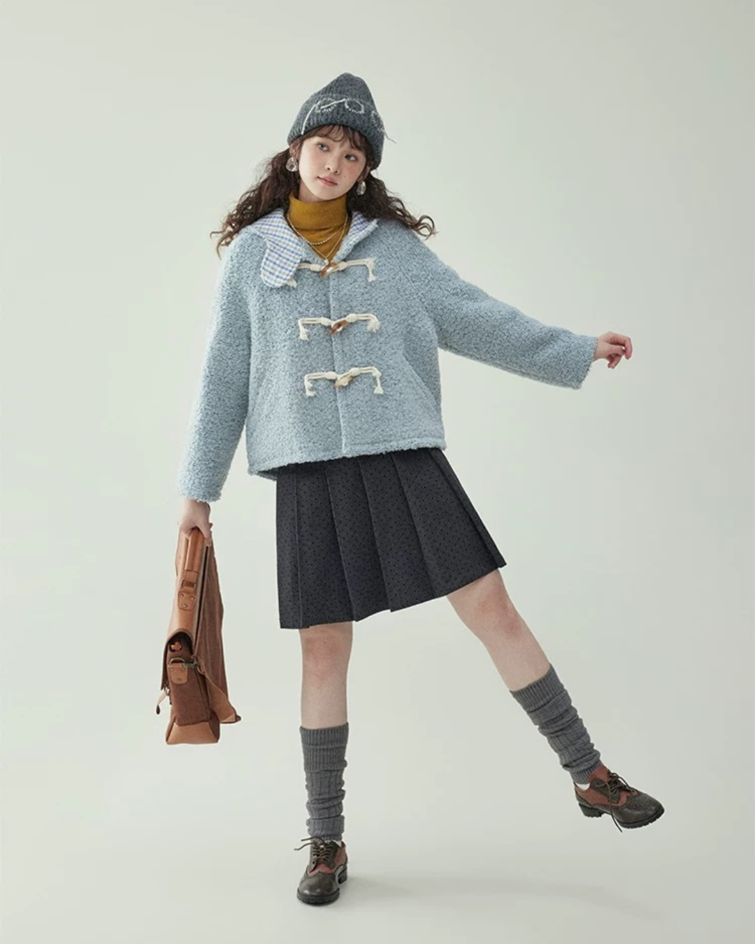 ハイウエストプリーツウールスカート (スカート・全1色)