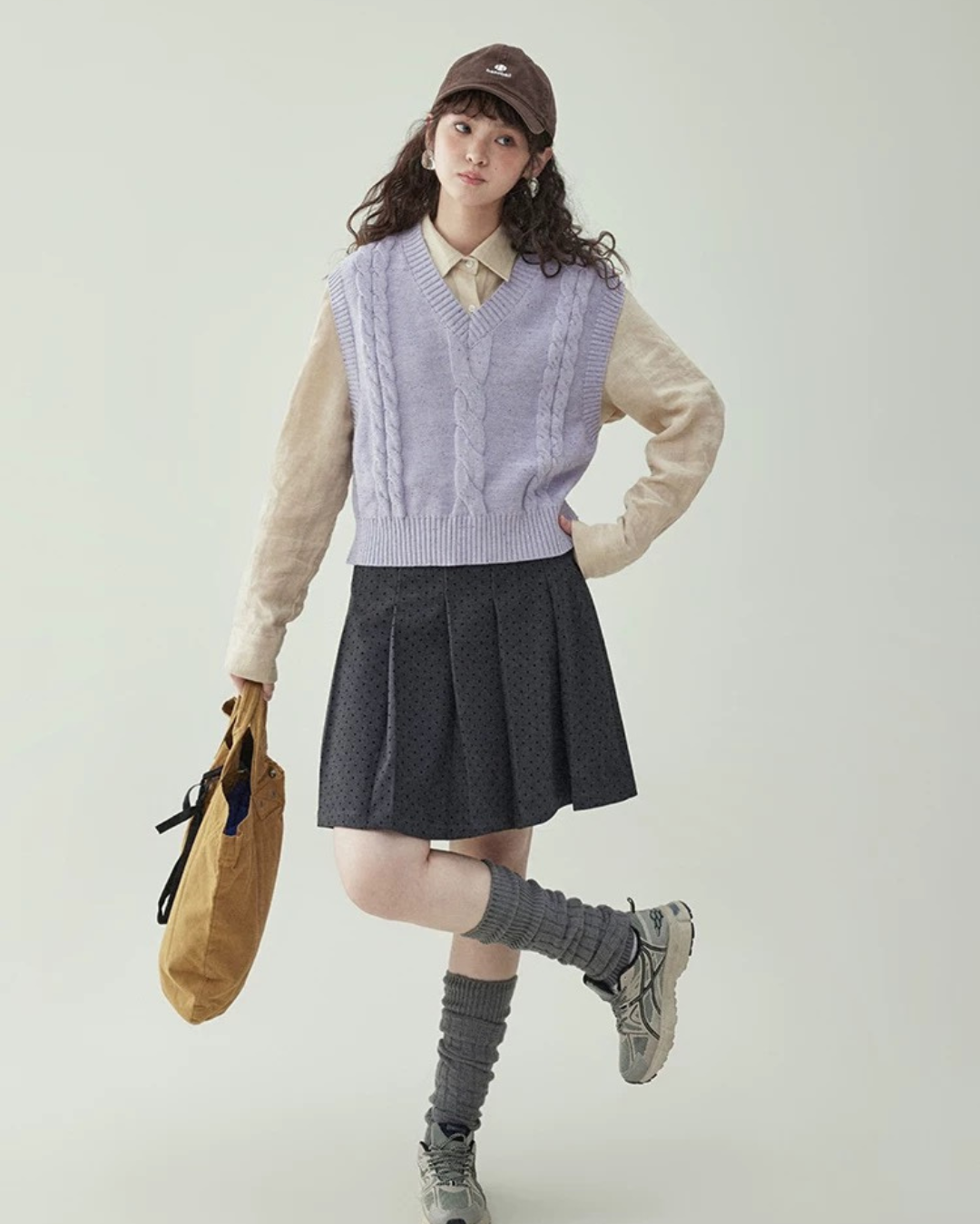 ハイウエストプリーツウールスカート (スカート・全1色)