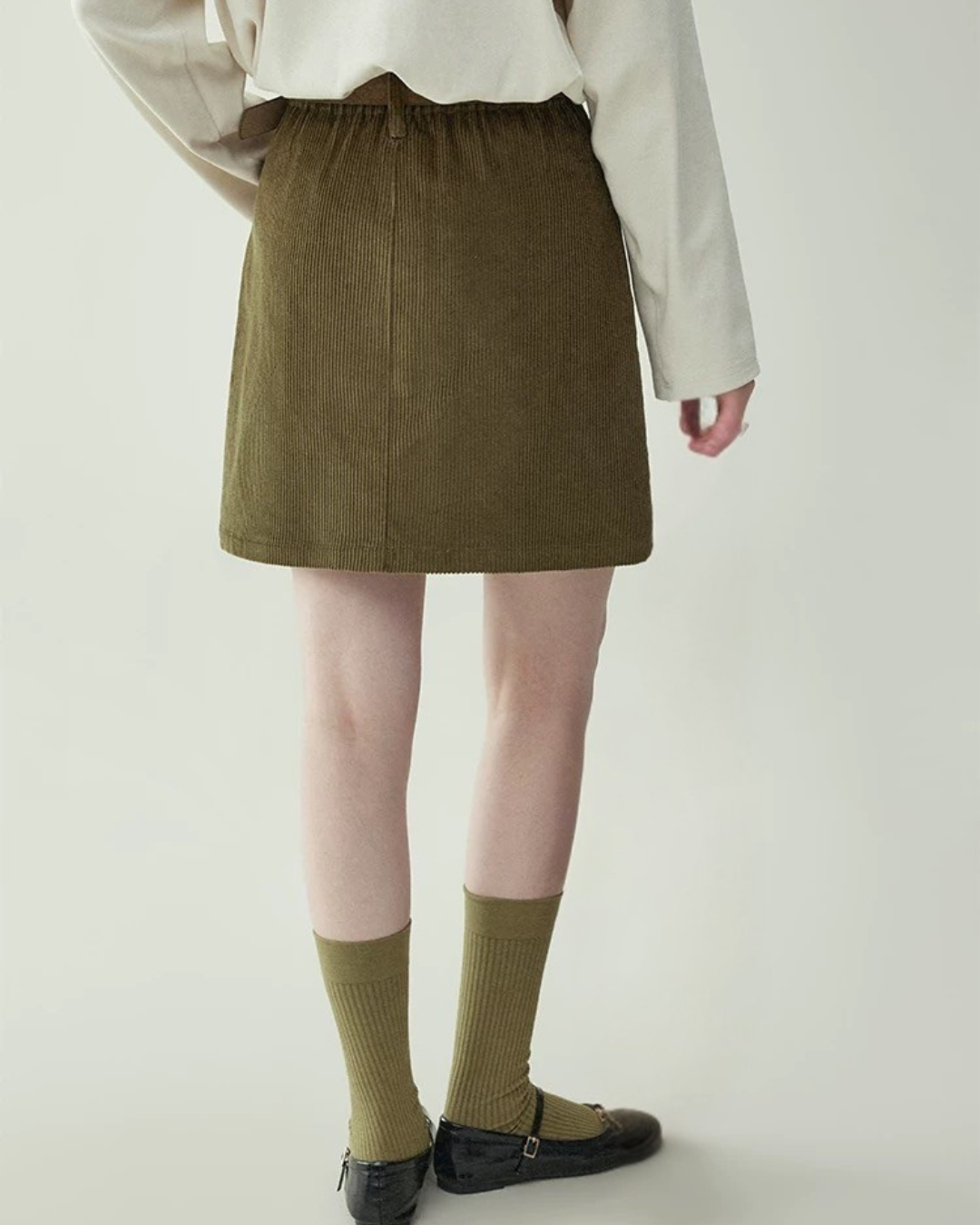 ハイウエストポケットAラインスカート(スカート・全2色)