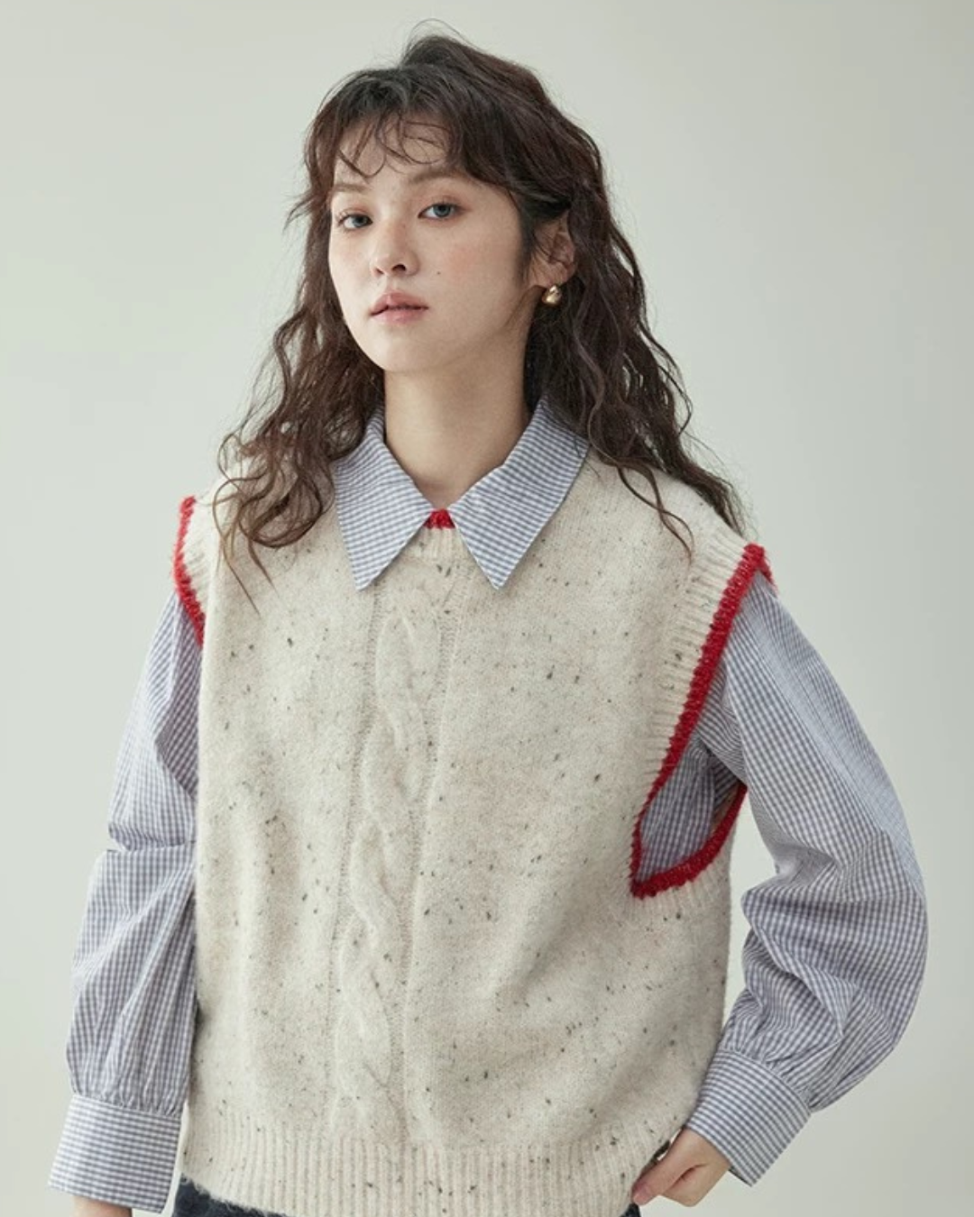 ウールセーターベスト(トップス・全2色)