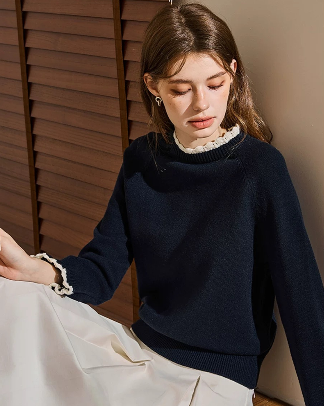 フレンチヴィンテージクルーネック セーター(トップス・全1色)