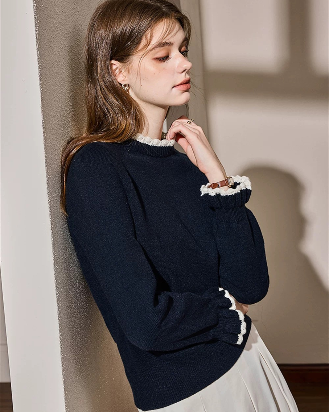 フレンチヴィンテージクルーネック セーター(トップス・全1色)