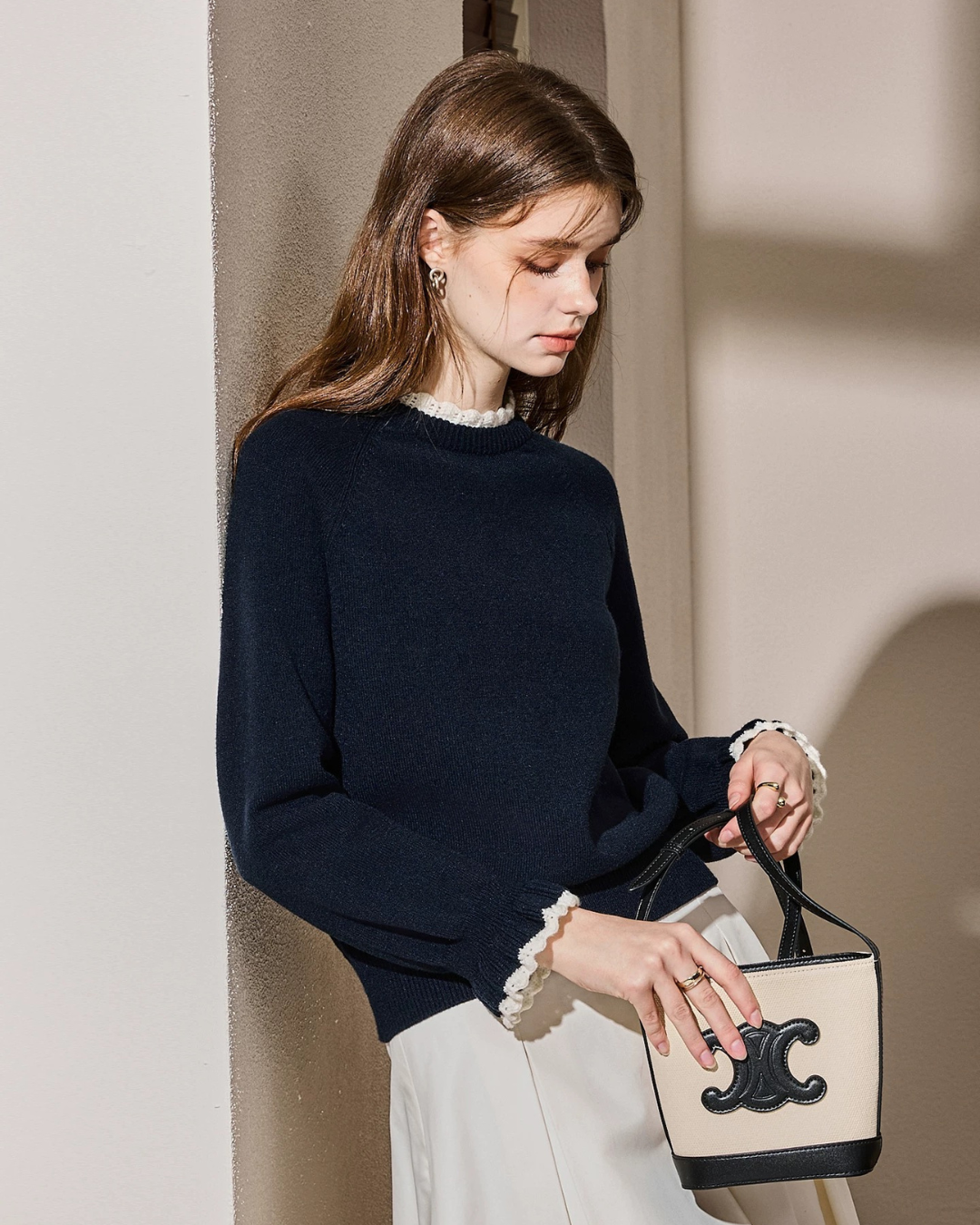 フレンチヴィンテージクルーネック セーター(トップス・全1色)