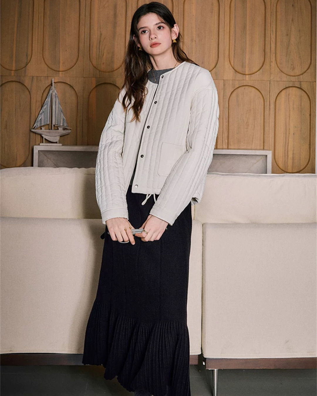 キルティングコットンジャケット(トップス・全2色)