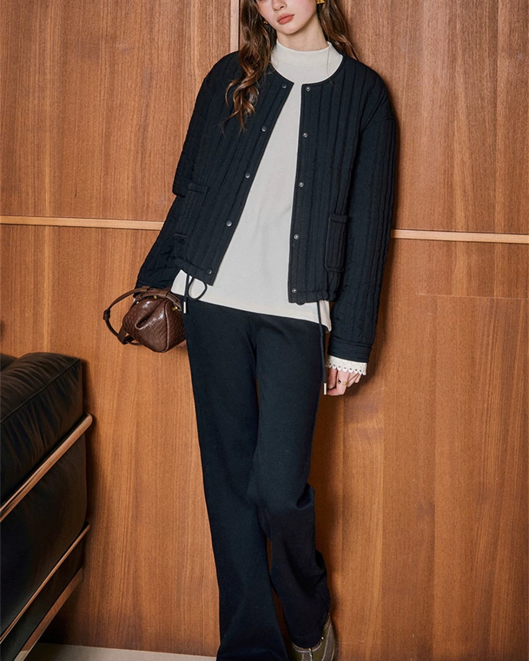 レトロスタイルブラックジーンズ(トップス・全1色)