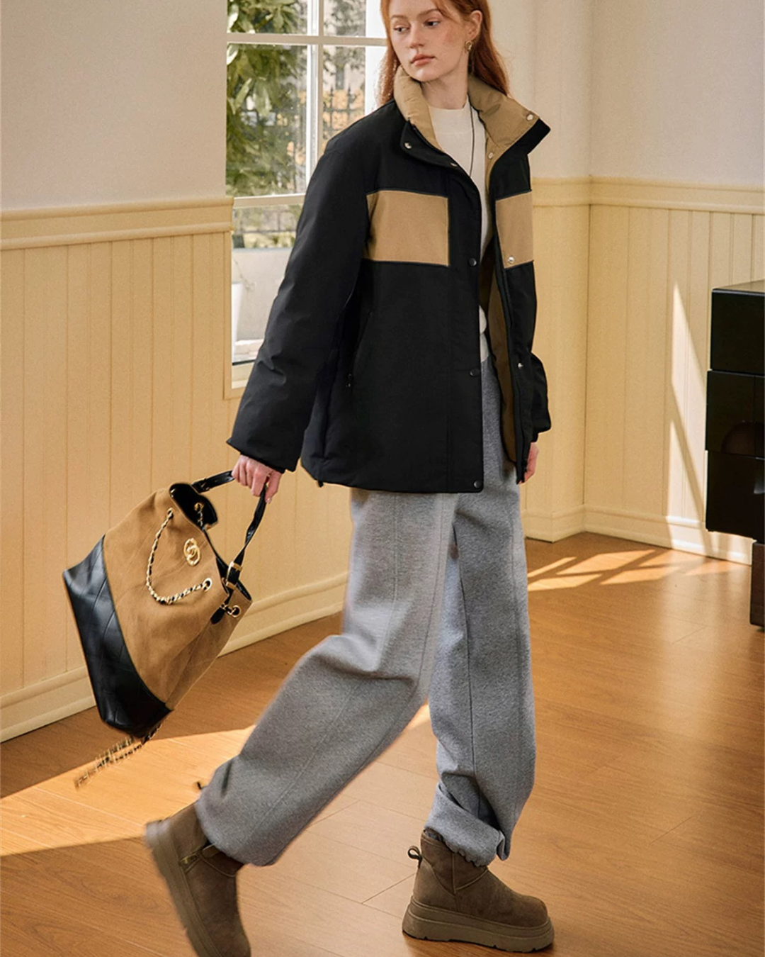 コントラストダウンジャケット(トップス・全1色)