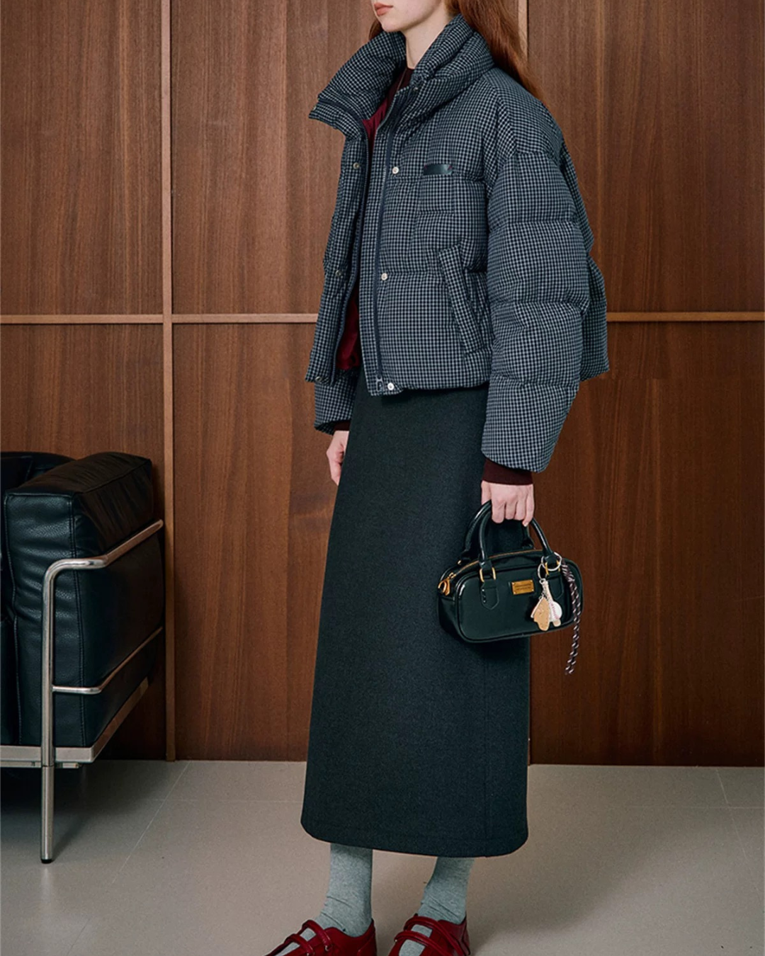 チェック柄ダウンジャケット(トップス・全1色)