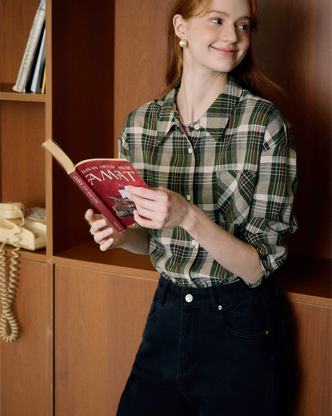 シンプルチェック柄シャツ(トップス・全1色)