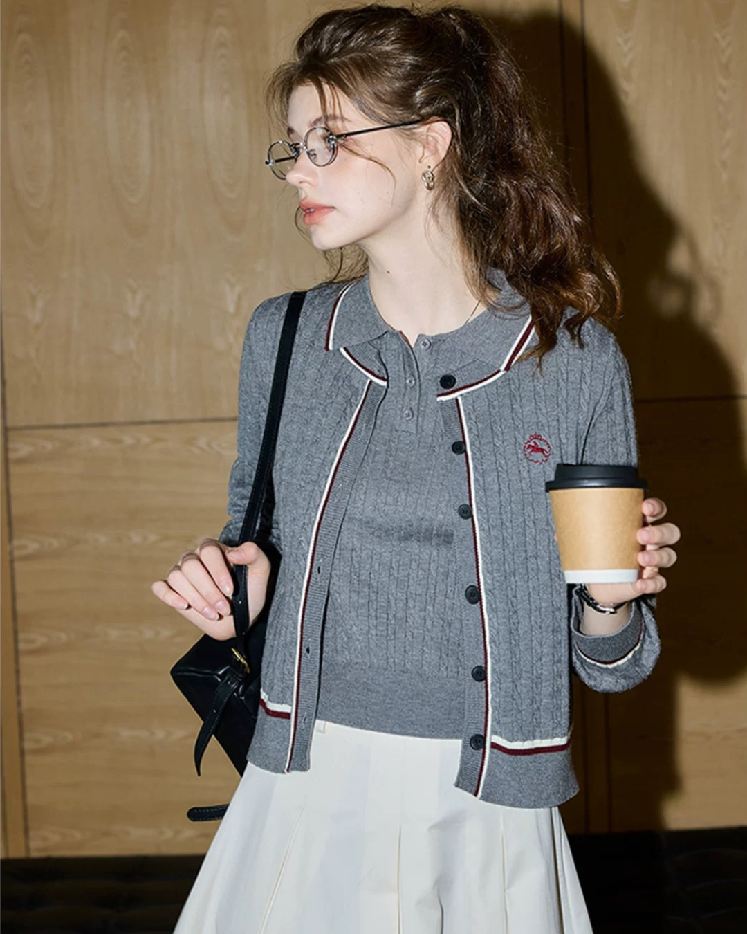 ニットハーフスリーブ・カーディガンセット(トップス・全1色)