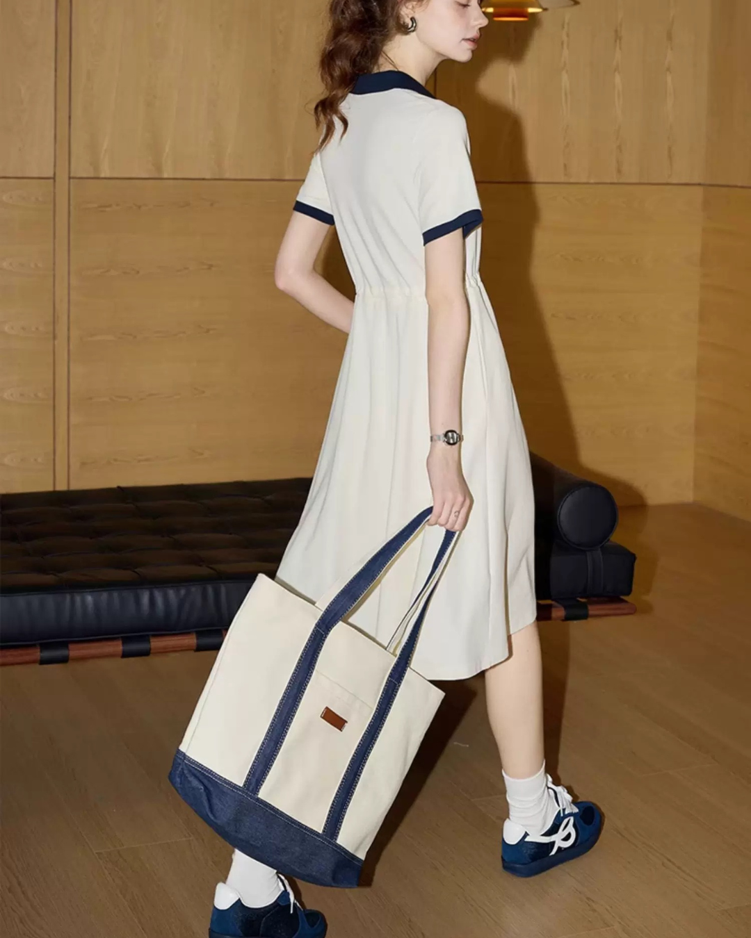 カレッジスタイルハーフスリーブワンピース(セットアップ・全1色)