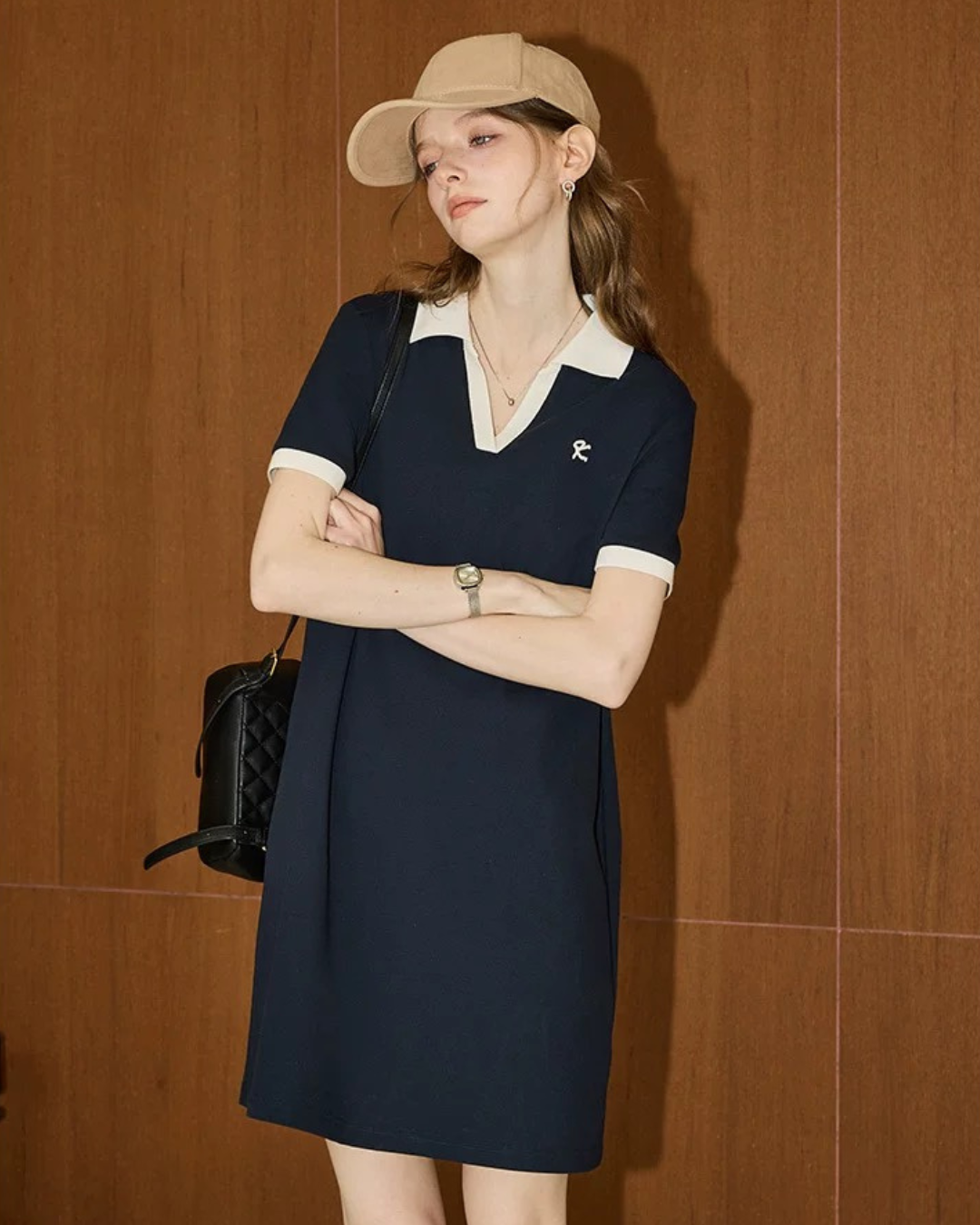 ネイビーポロスカート(セットアップ・全1色)