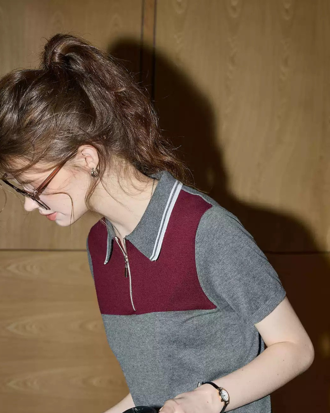 ラペルハーフジッパー(セットアップ・全1色)