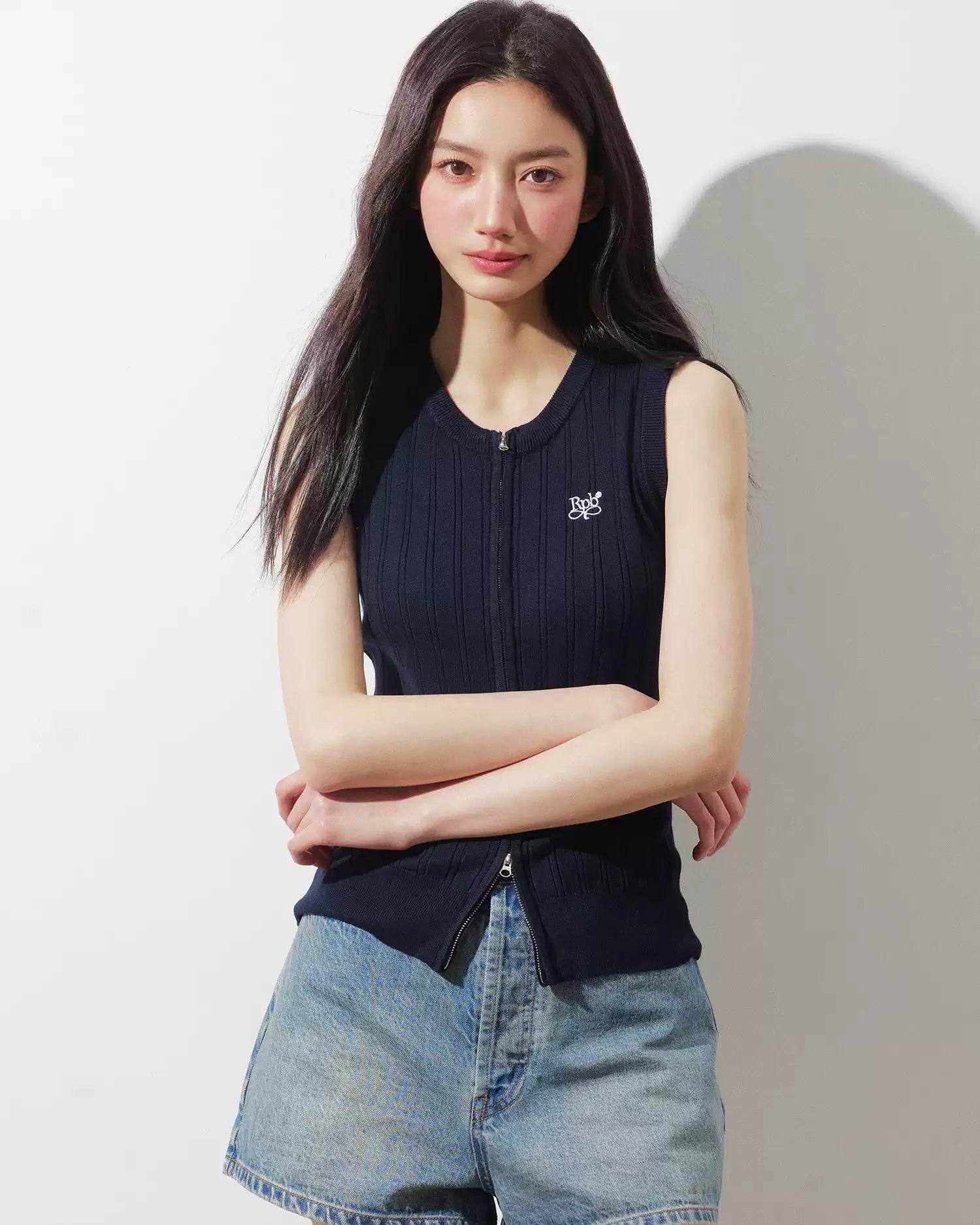 ノースリーブベストニット(トップス・全2色)