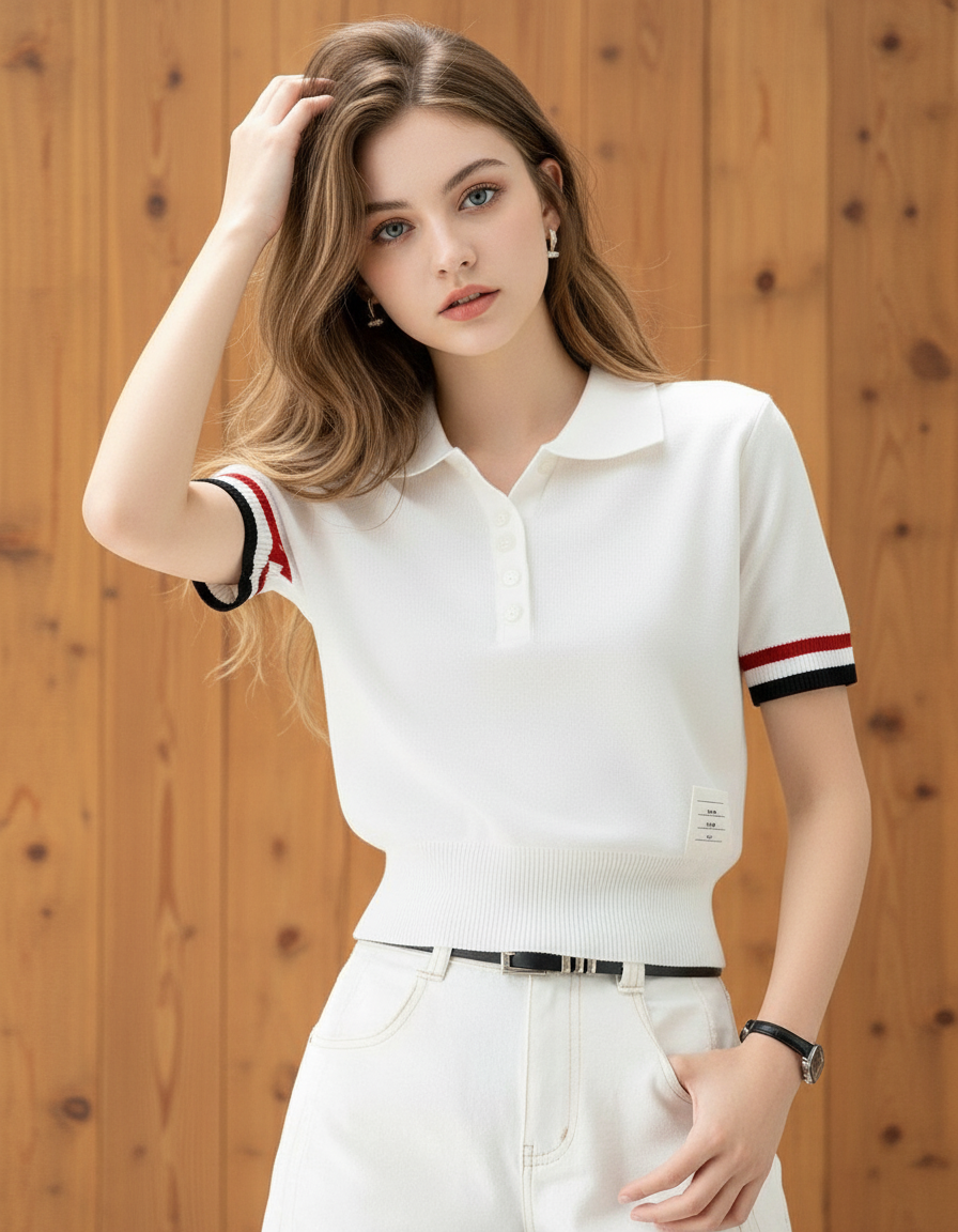 ストライプポロシャツ(トップス・全2色)