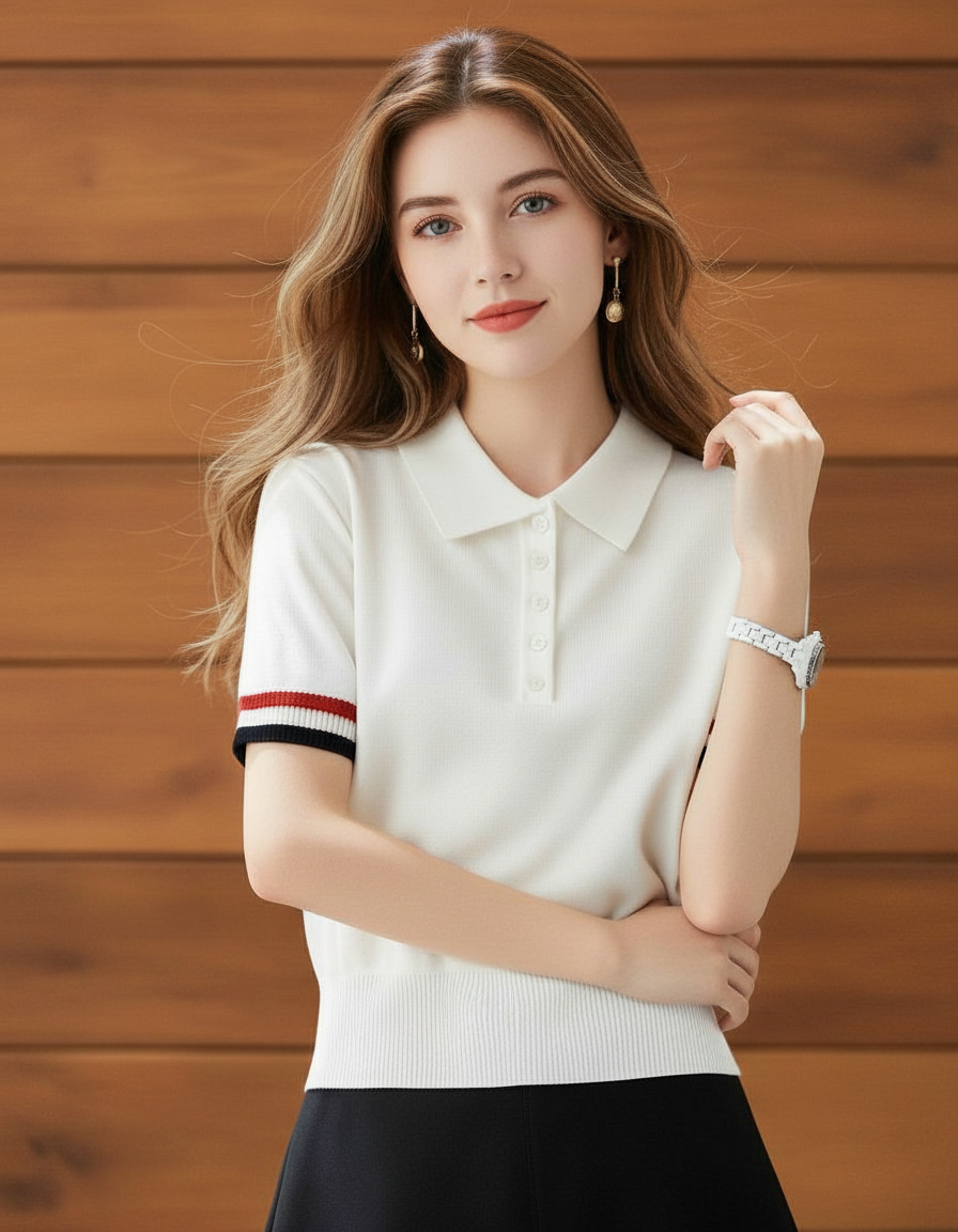 ストライプポロシャツ(トップス・全2色)