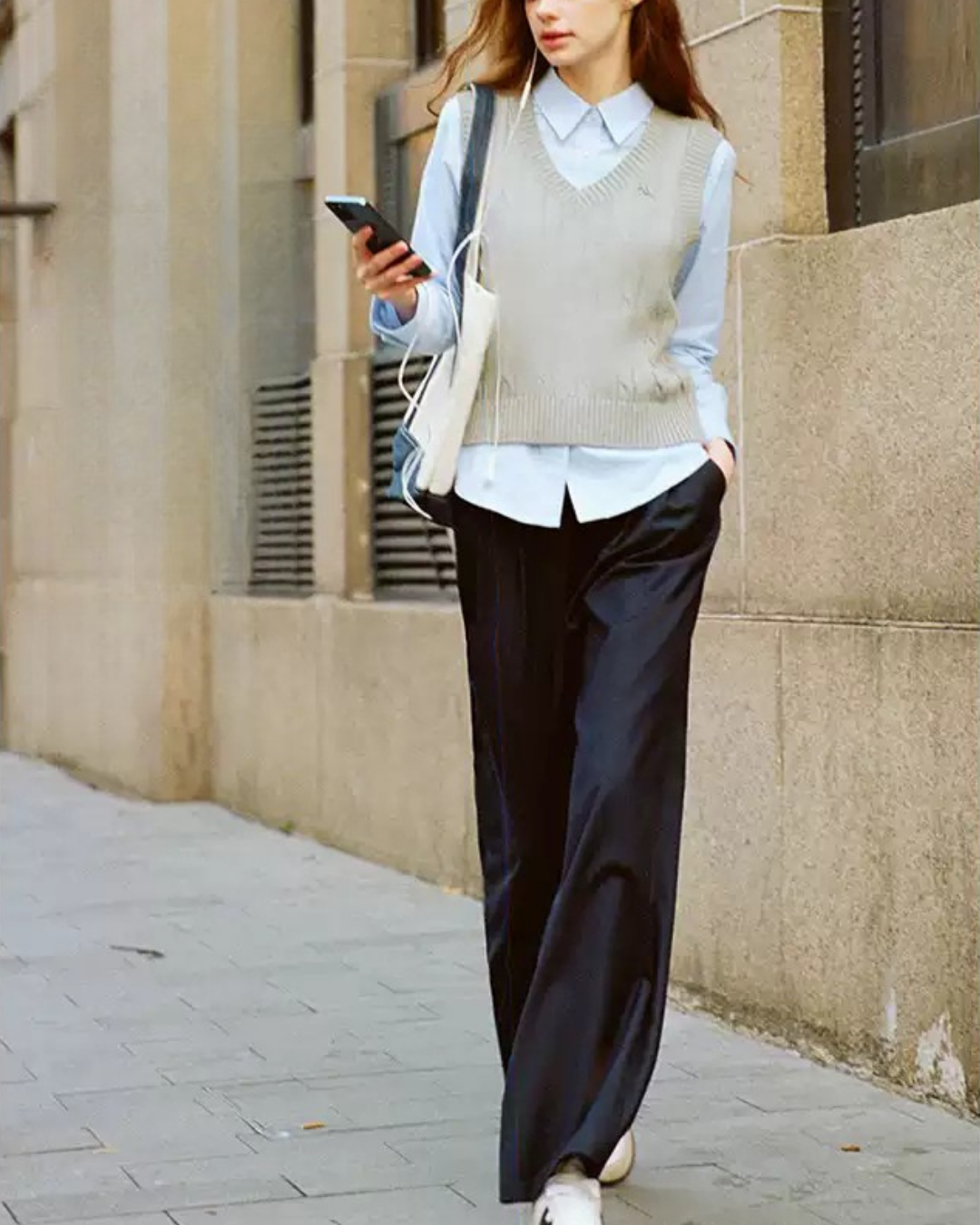 スリムワイドレッグパンツ（パンツ・全2色）