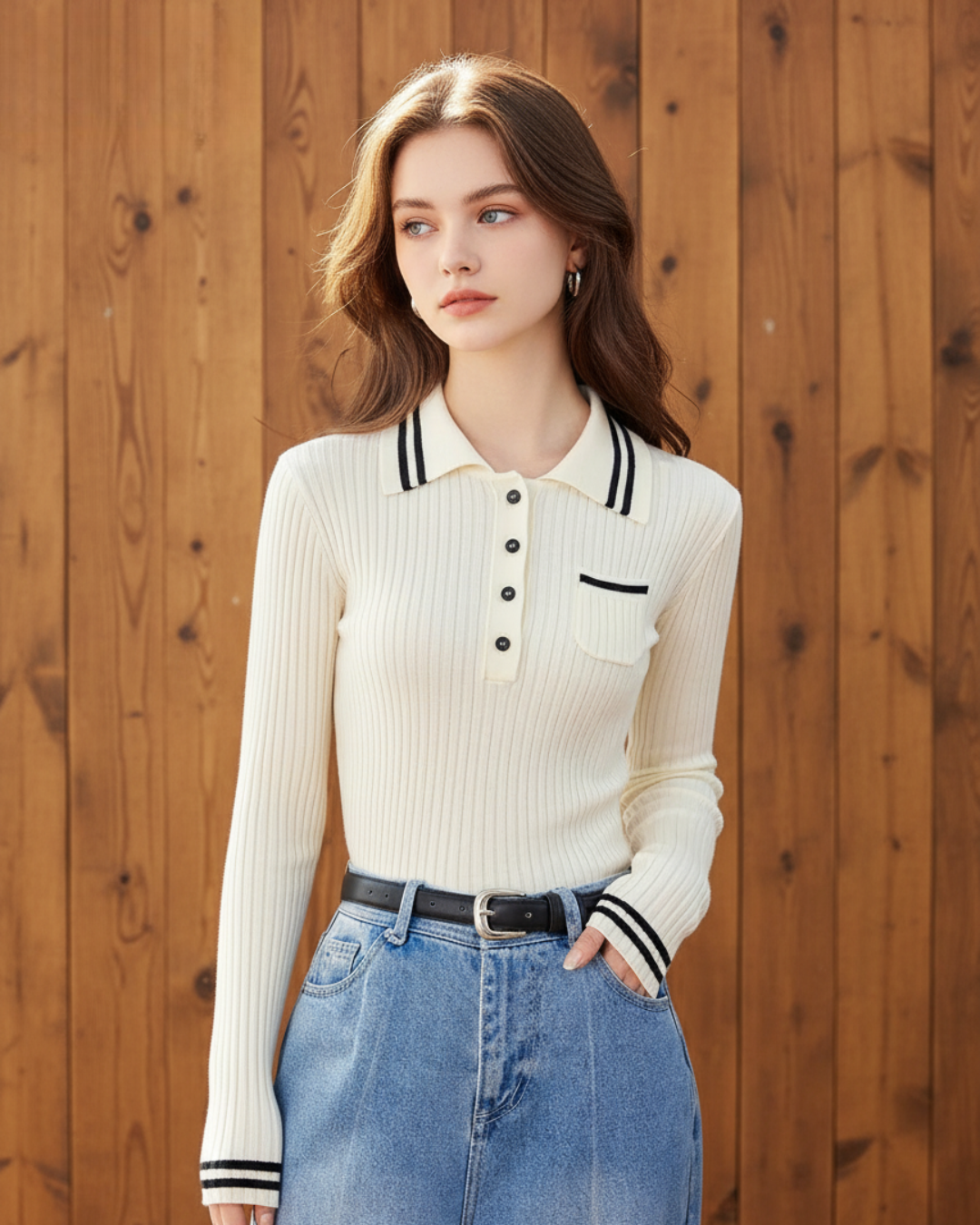 ロングスリーブセーター（トップス・全1色）